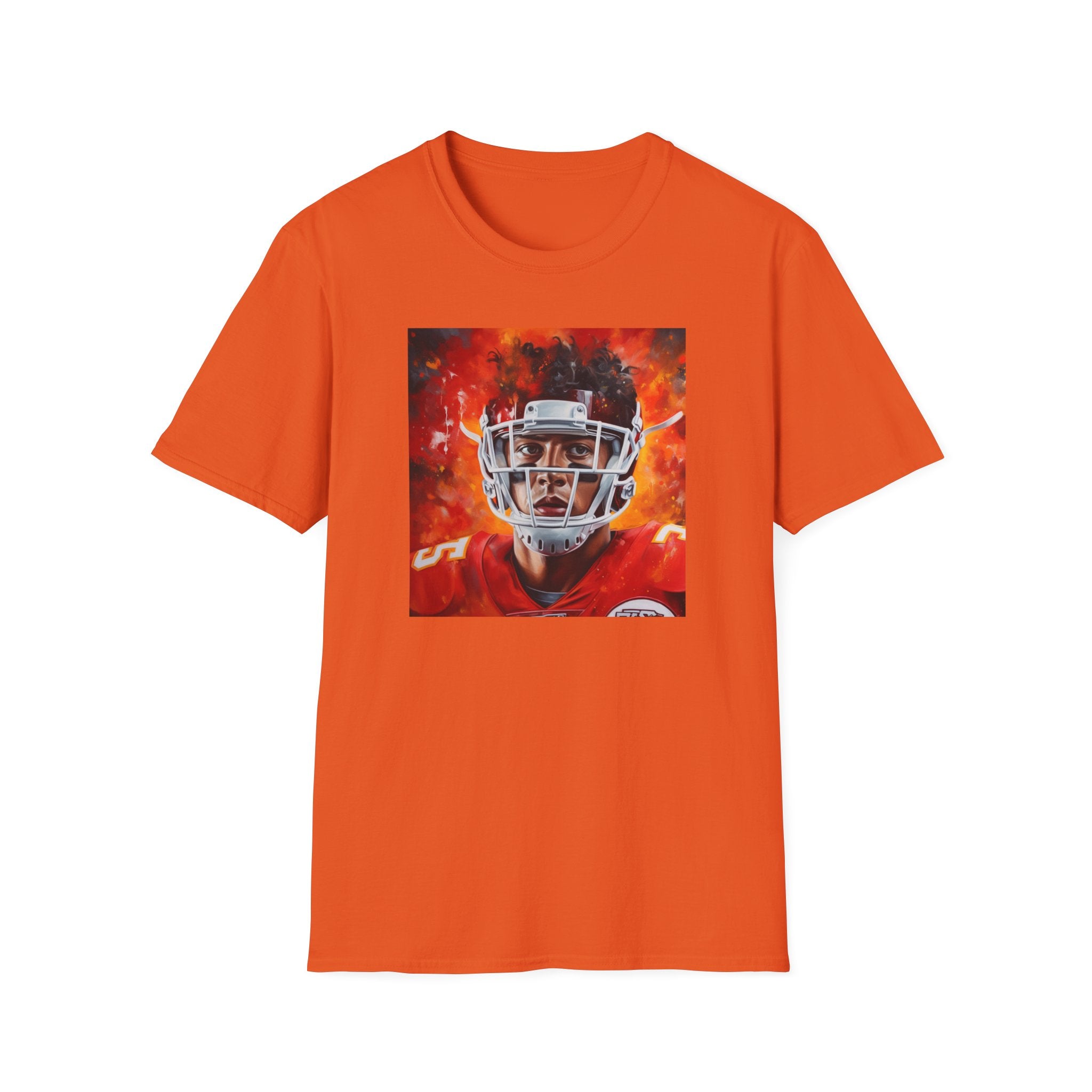 Comfortable Football Fan T-Shirt Embrace Art and Athletics with 'Professional Football Quarterback' Michelangelo Painting Icon Unisex Softstyle T-Shirt