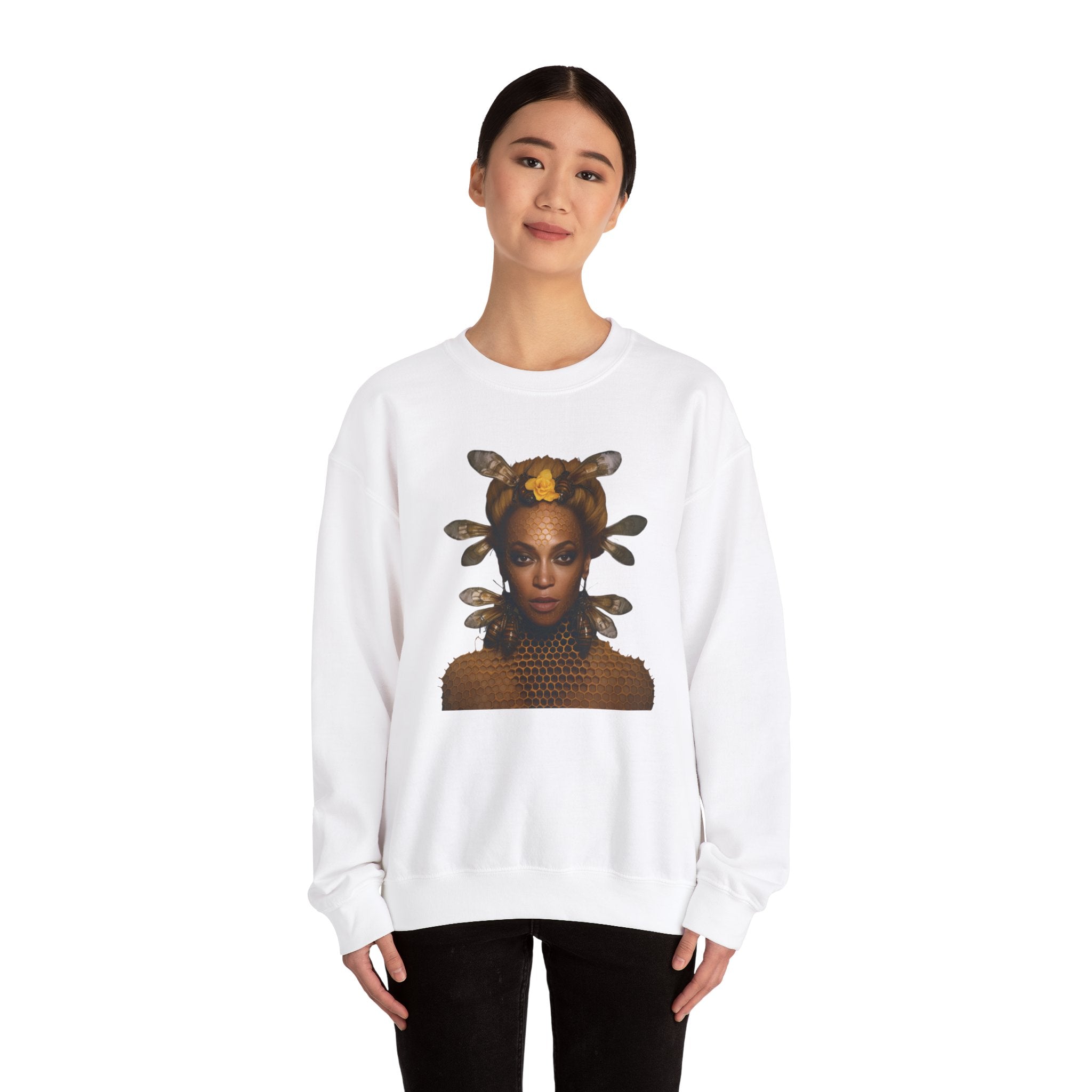 Queen Bee Unisex Heavy Blend™ Crewneck Sweatshirt - Embrace Your Inner Royalty with Iconic Pop Style