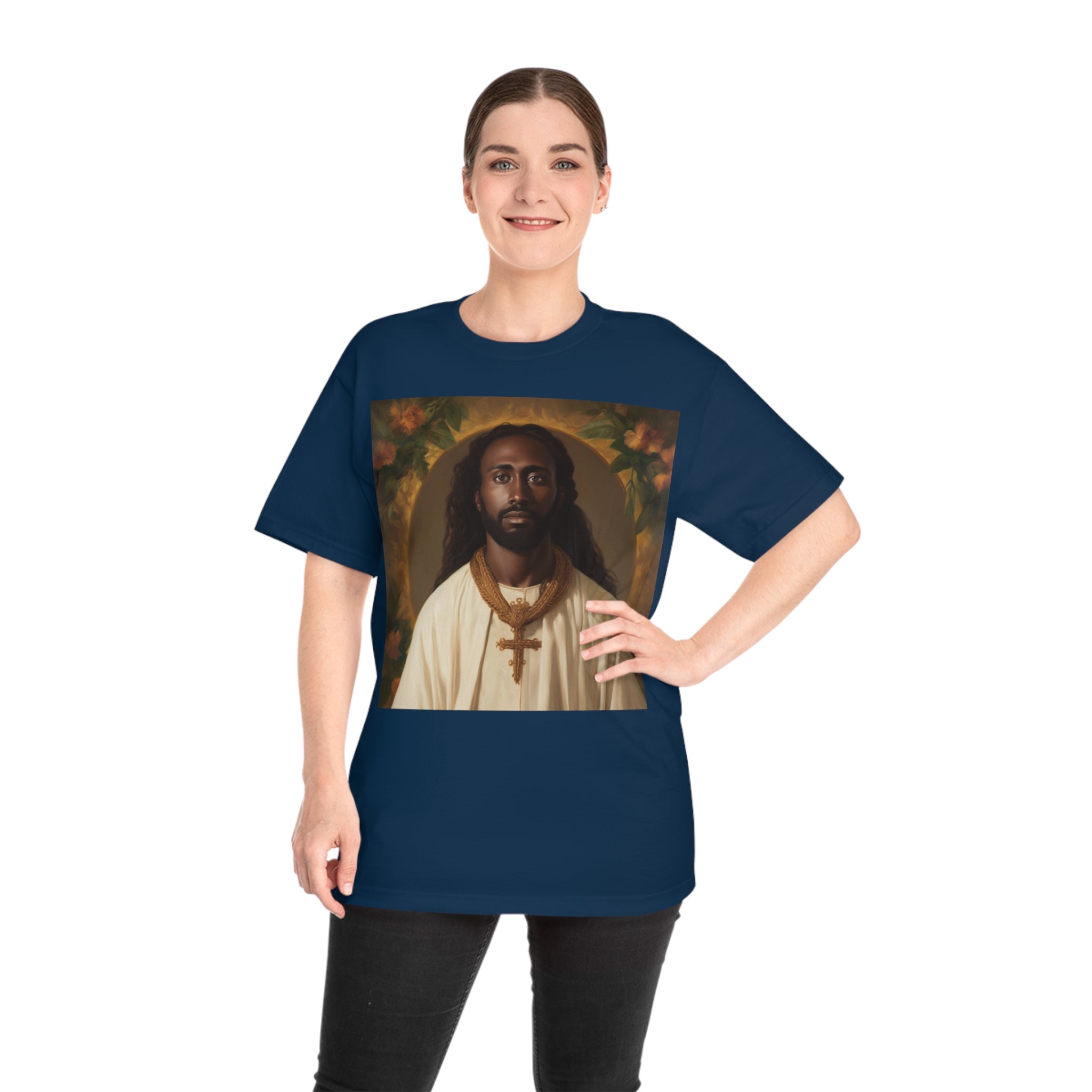 Unity in Faith: ' Classic Painting of African Descent Jesus' Unisex Hammer™ T-Shirt - Celebrate Diversity in Spirituality with a Groundbreaking Art-Inspired Design