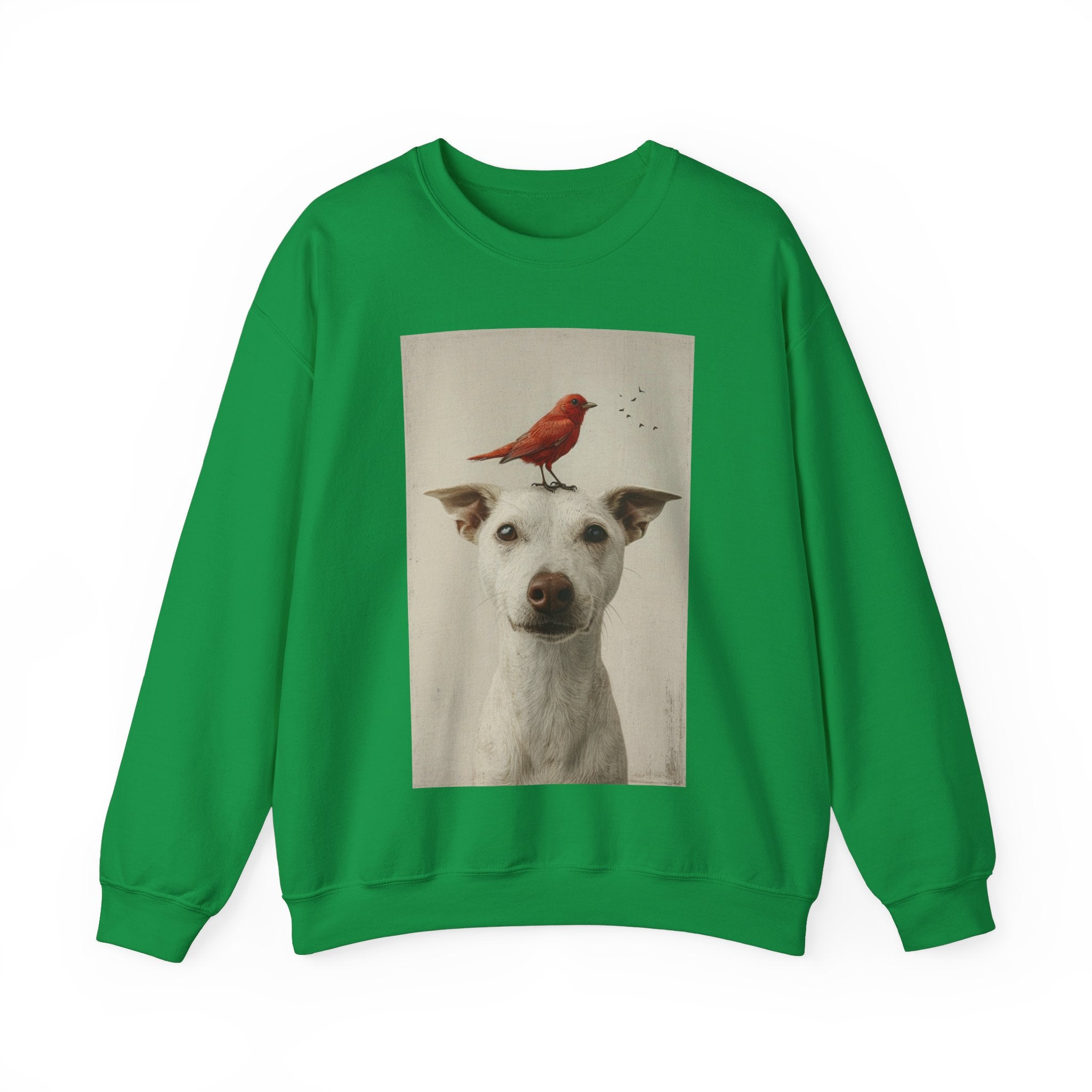 Trusting Bird and Dog Friend Unisex Heavy Blend™ Crewneck Sweatshirt - Cozy Comfort and Unique Style for Animal Lovers