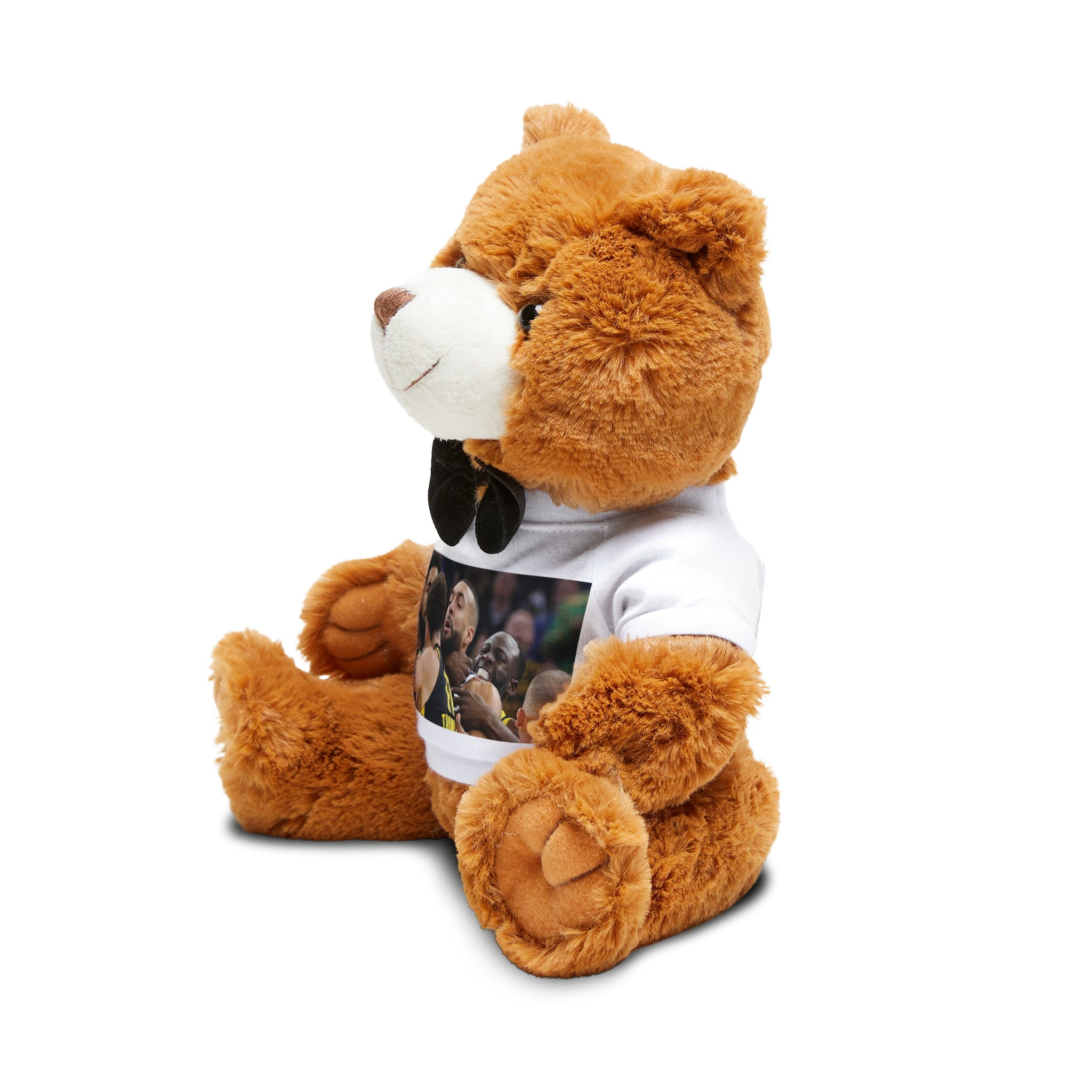 Bring Home the Laughs with 'On-Court Tussle' Profession Basketball Choke-Hold Funny Teddy Bear - Stylish Little Tee Wearing Teddy