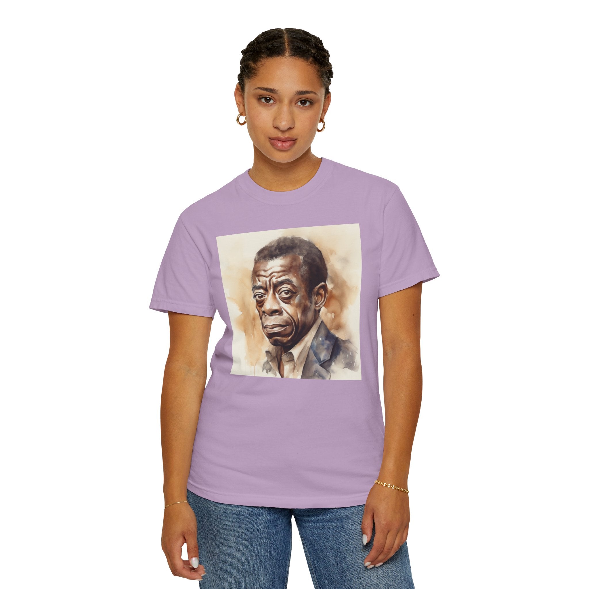 Iconic African American Pioneer Portrait Unisex Garment-Dyed T-shirt - Tribute to a Renowned Writer and Civil Rights Activist