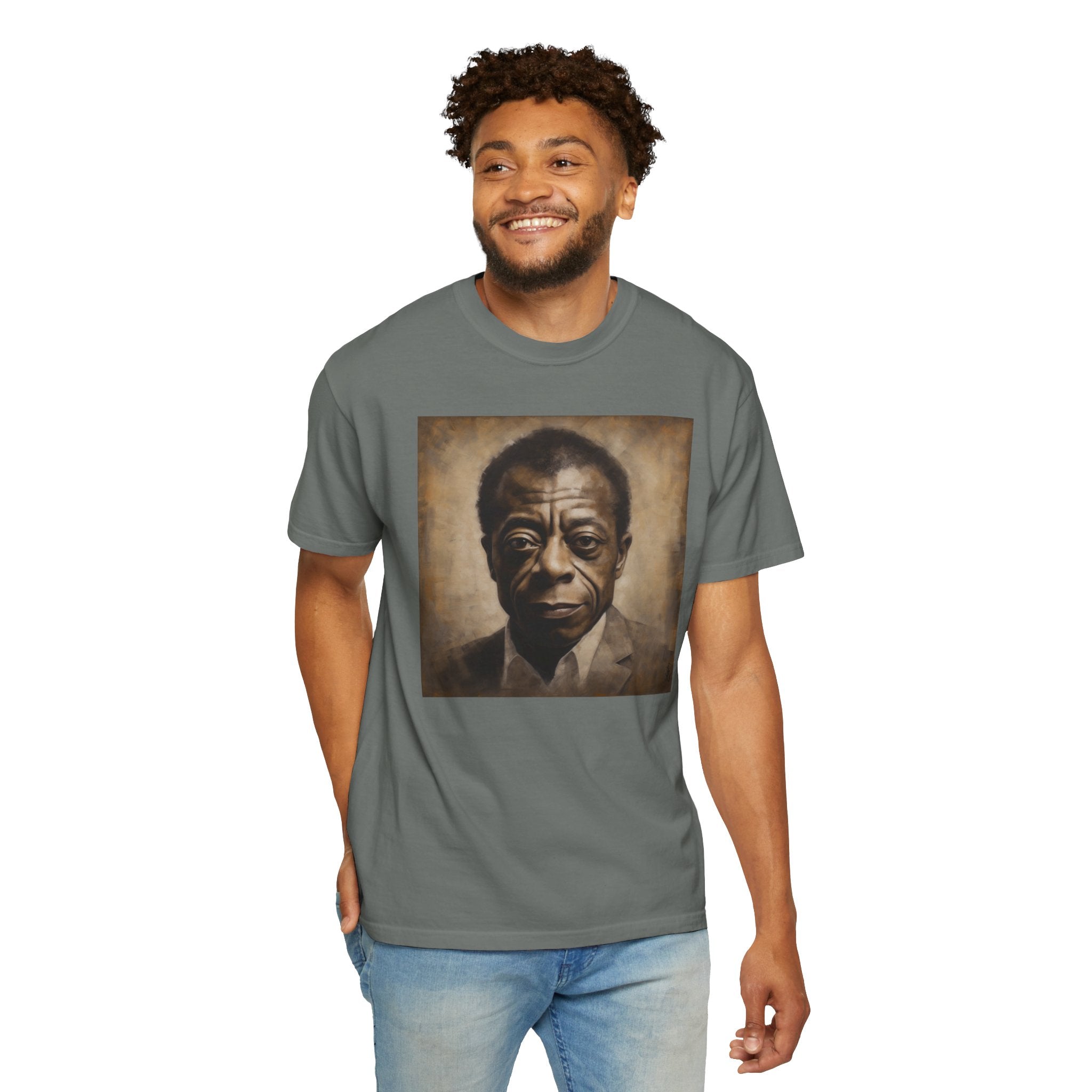 Show Civil Rights Support and Awareness in Comfort With Portrait of Iconic African American Pioneer Portrait Unisex Garment-Dyed T-shirt - Tribute to a Renowned Writer and Civil Rights Activist Ideal For History Scholars