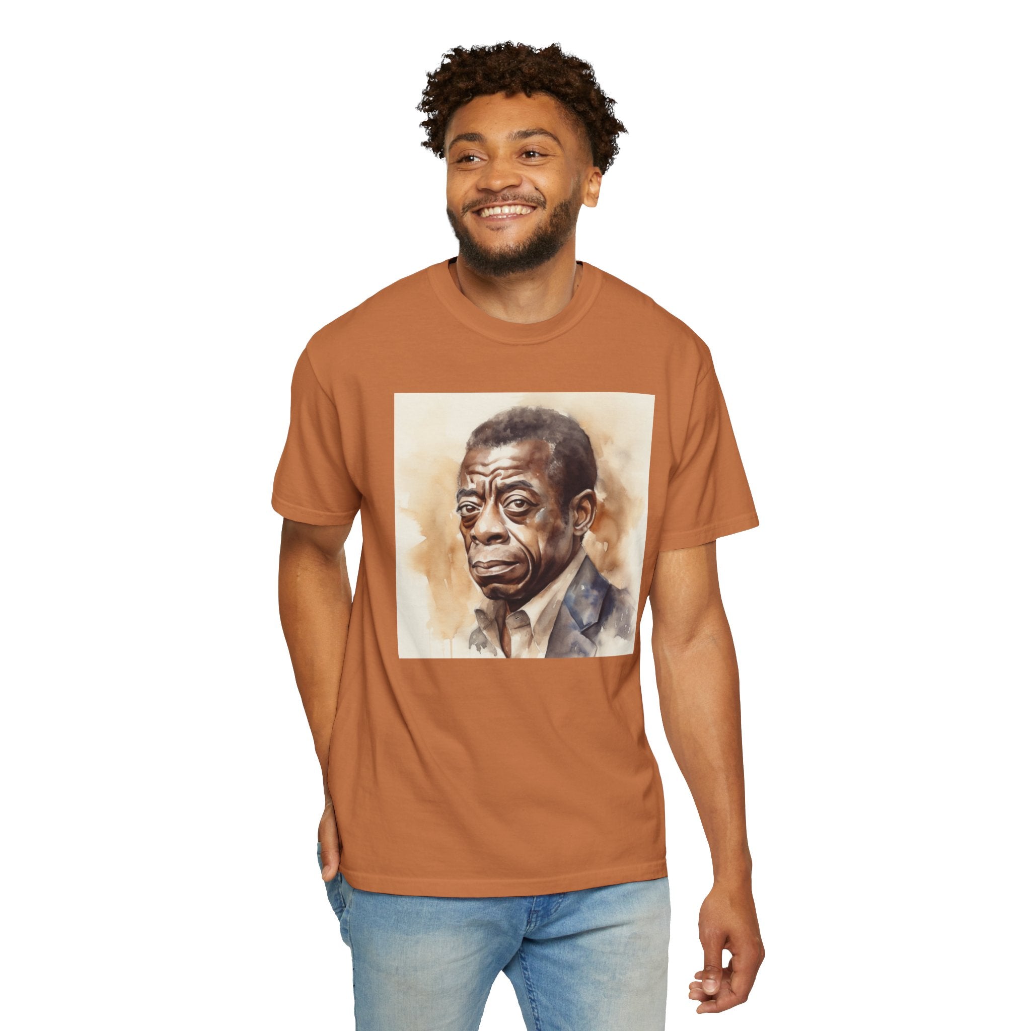 Iconic African American Pioneer Portrait Unisex Garment-Dyed T-shirt - Tribute to a Renowned Writer and Civil Rights Activist