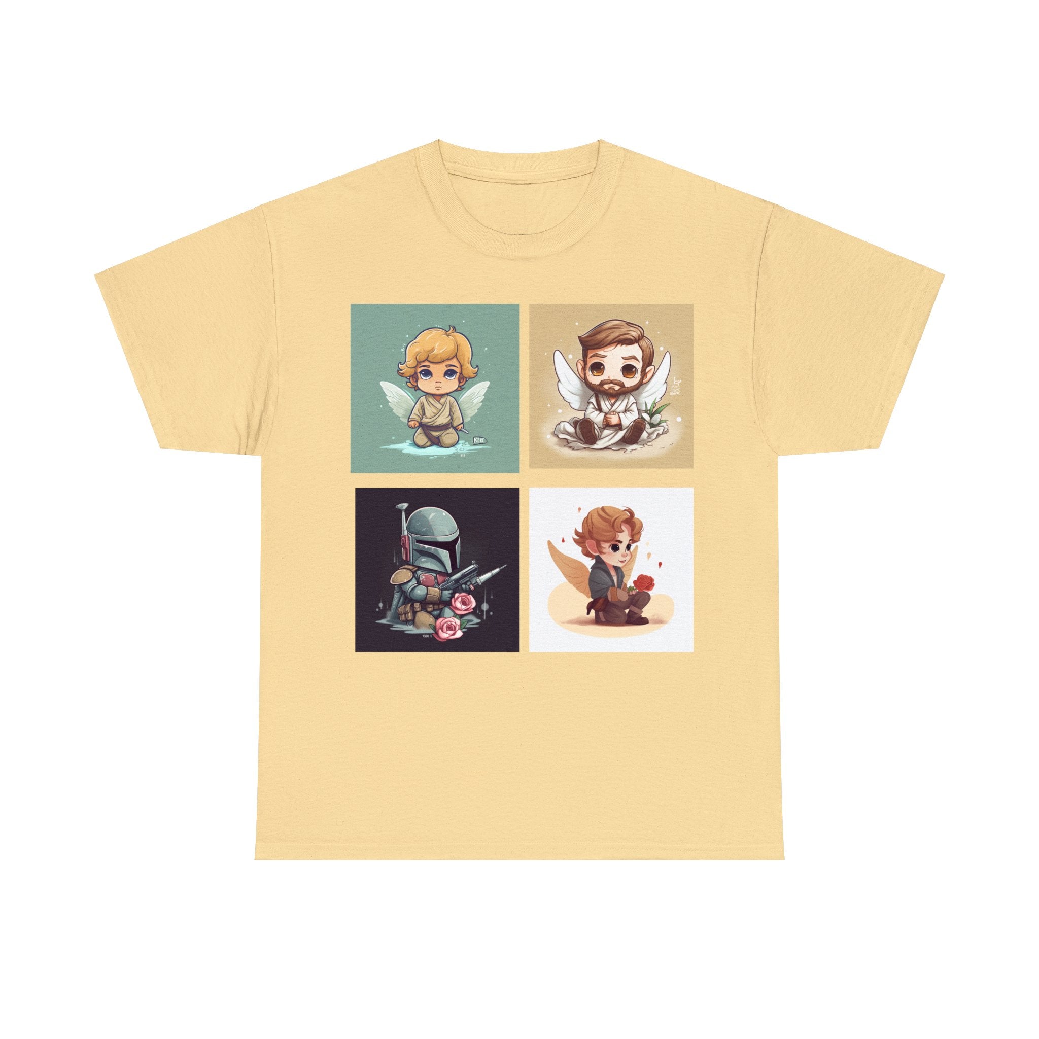 Proven Conversation Starter Cons! This Unique Shirt to Your Collection For Fans of Original Trilogy. Embrace the Epic Saga: Heroes and Villains of a Far Away Galaxy Cute Collage Unisex Heavy Cotton Tee - Showcase Your Love for Timeless Adventures