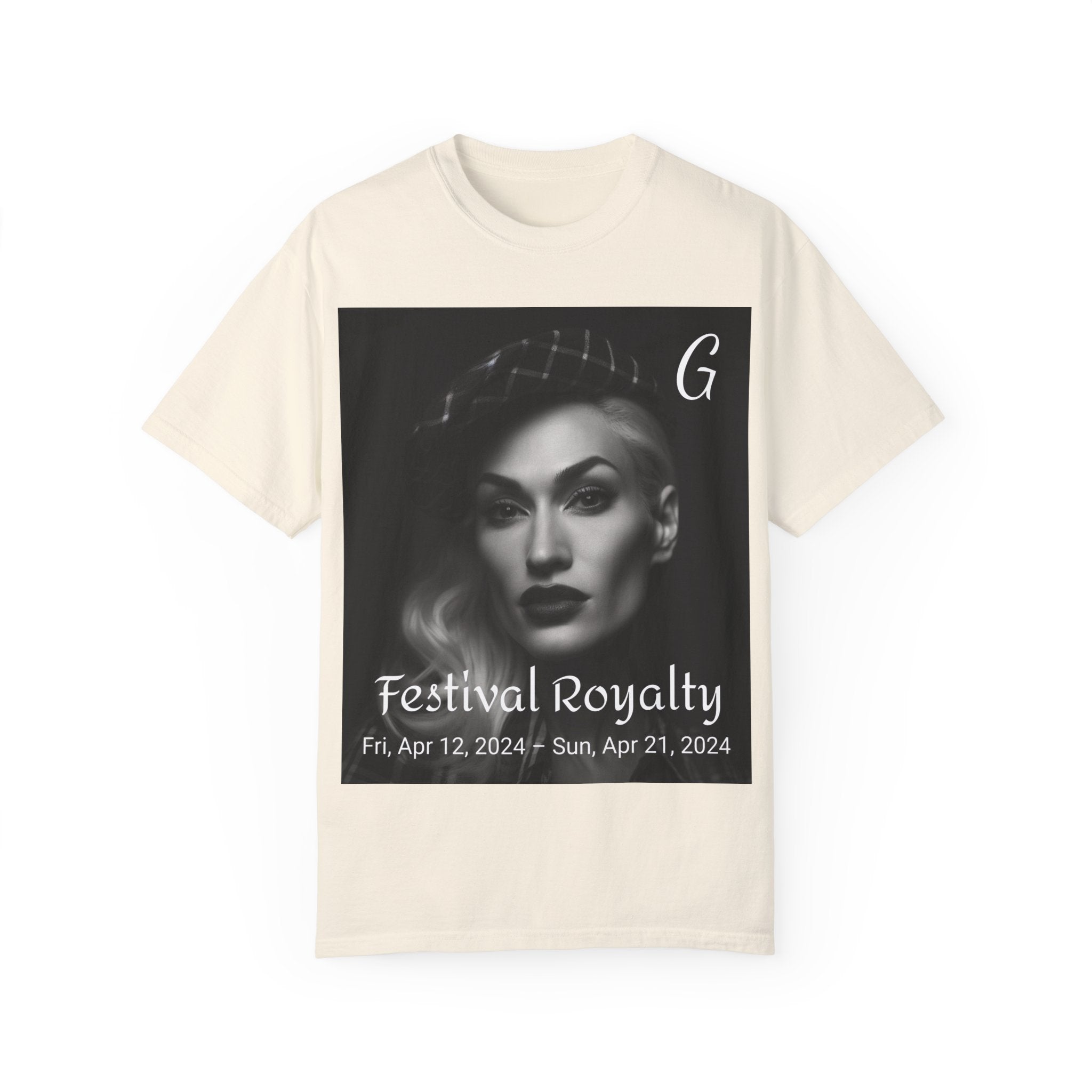 🌟 Icon-Inspired Festival Queen Unisex T-Shirt: Vibrant Garment-Dyed Tee for Ultimate Music Fest Style - Capture the Pop Diva's Iconic Look 🎵