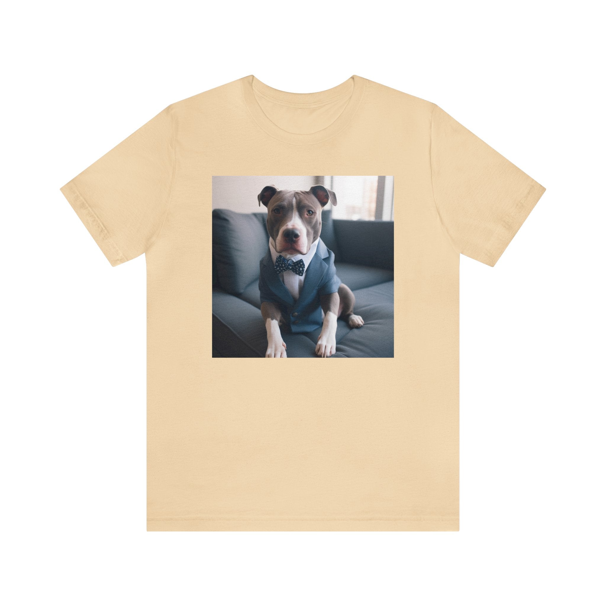 Hire Your Furry Friend with the "Do I have the Job?" Cute Puppy for Dog Owners in Interview Attire Unisex Jersey Short Sleeve Tee - Funny Dog Interview Tee Gift for Dog Lovers and Pet Owners