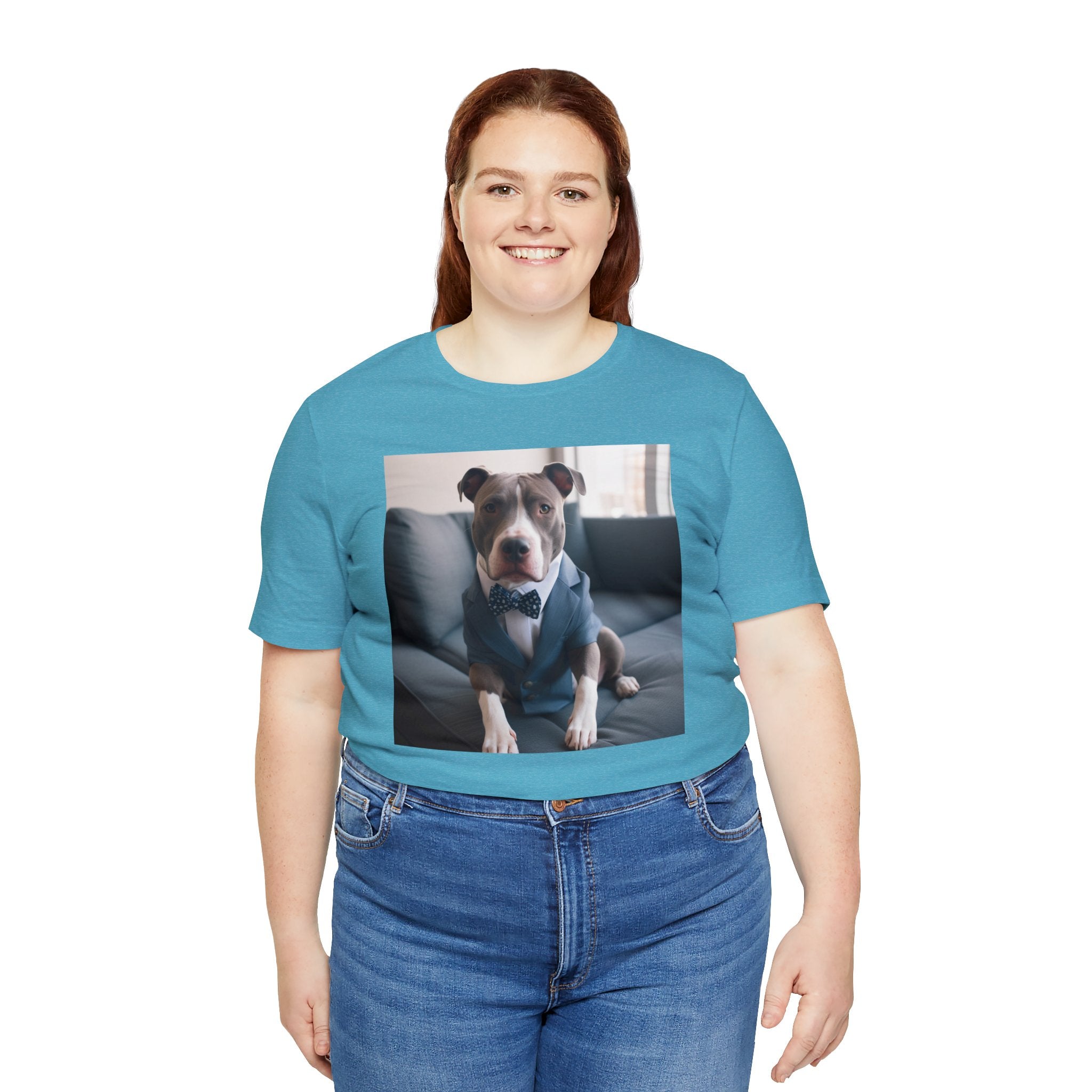 Hire Your Furry Friend with the "Do I have the Job?" Cute Puppy for Dog Owners in Interview Attire Unisex Jersey Short Sleeve Tee - Funny Dog Interview Tee Gift for Dog Lovers and Pet Owners