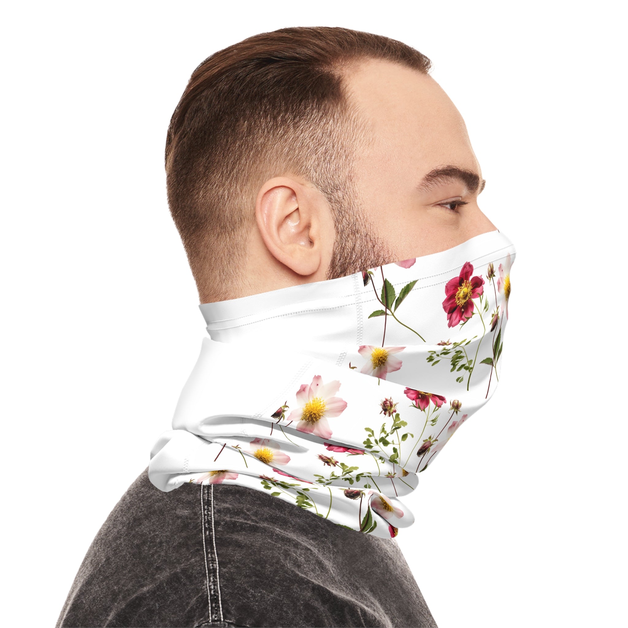 Floral Pattern Lightweight Neck Gaiter Breathable Face Mask Breathable Face Covering Neck Gaiter Breathable Face Scarf Gift