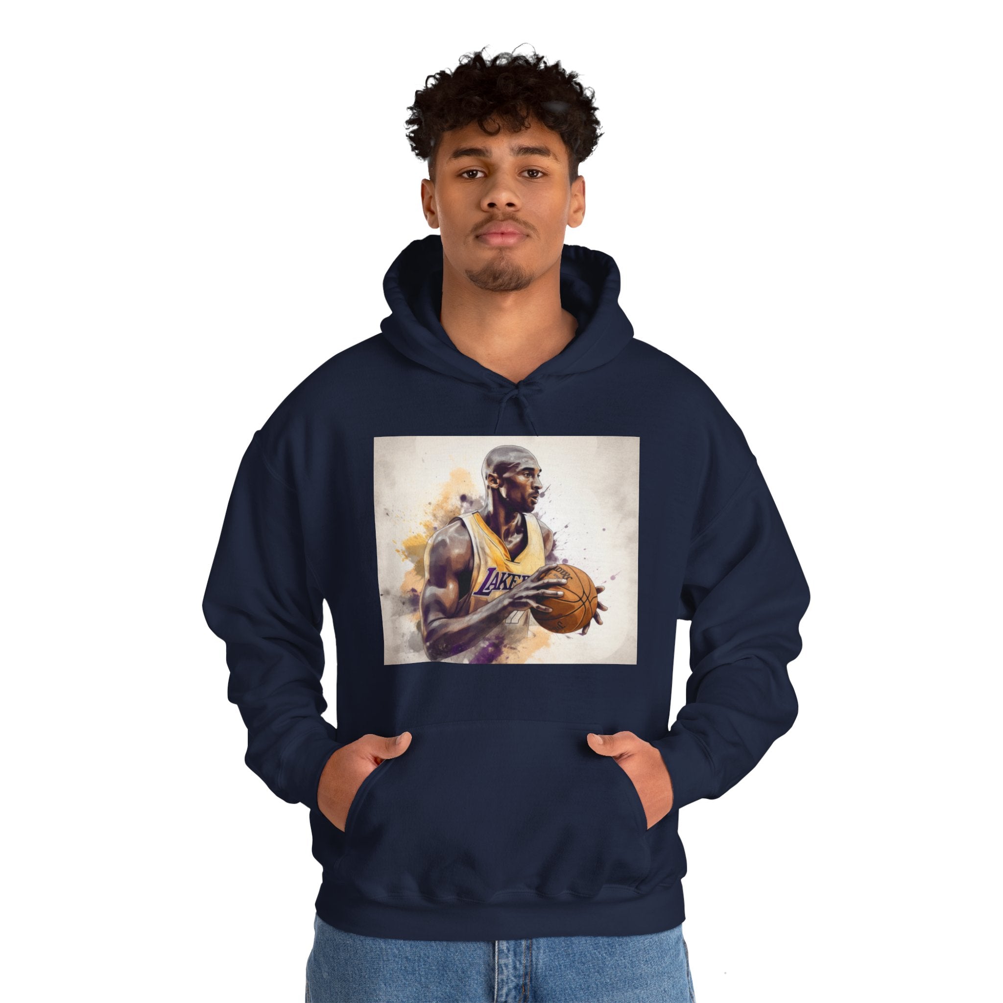 Imagine a hoodie that combines the intensity of a thunderstorm with the legendary Black Mamba. The front is adorned with striking lightning art, seamlessly blending with the iconic image of a mamba poised to strike. Its vibrant colors stand out against the hoodie's sleek black background, creating an electrifying visual effect.