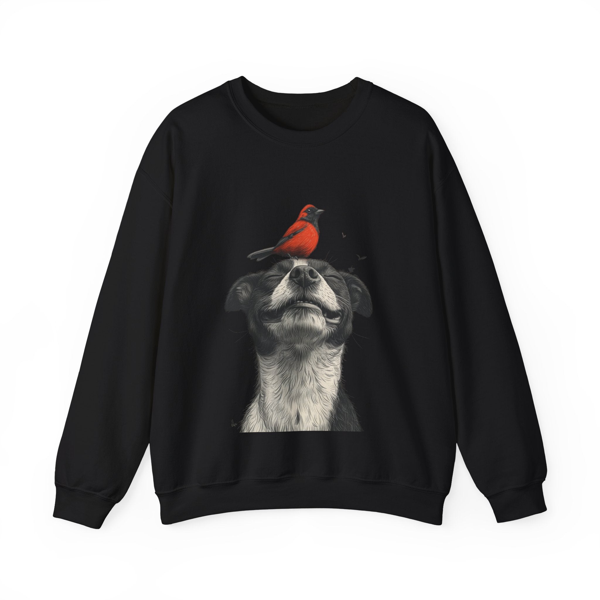 Trusting Bird and Dog Friend Unisex Heavy Blend™ Crewneck Sweatshirt - Cozy Comfort and Unique Style for Animal Lovers