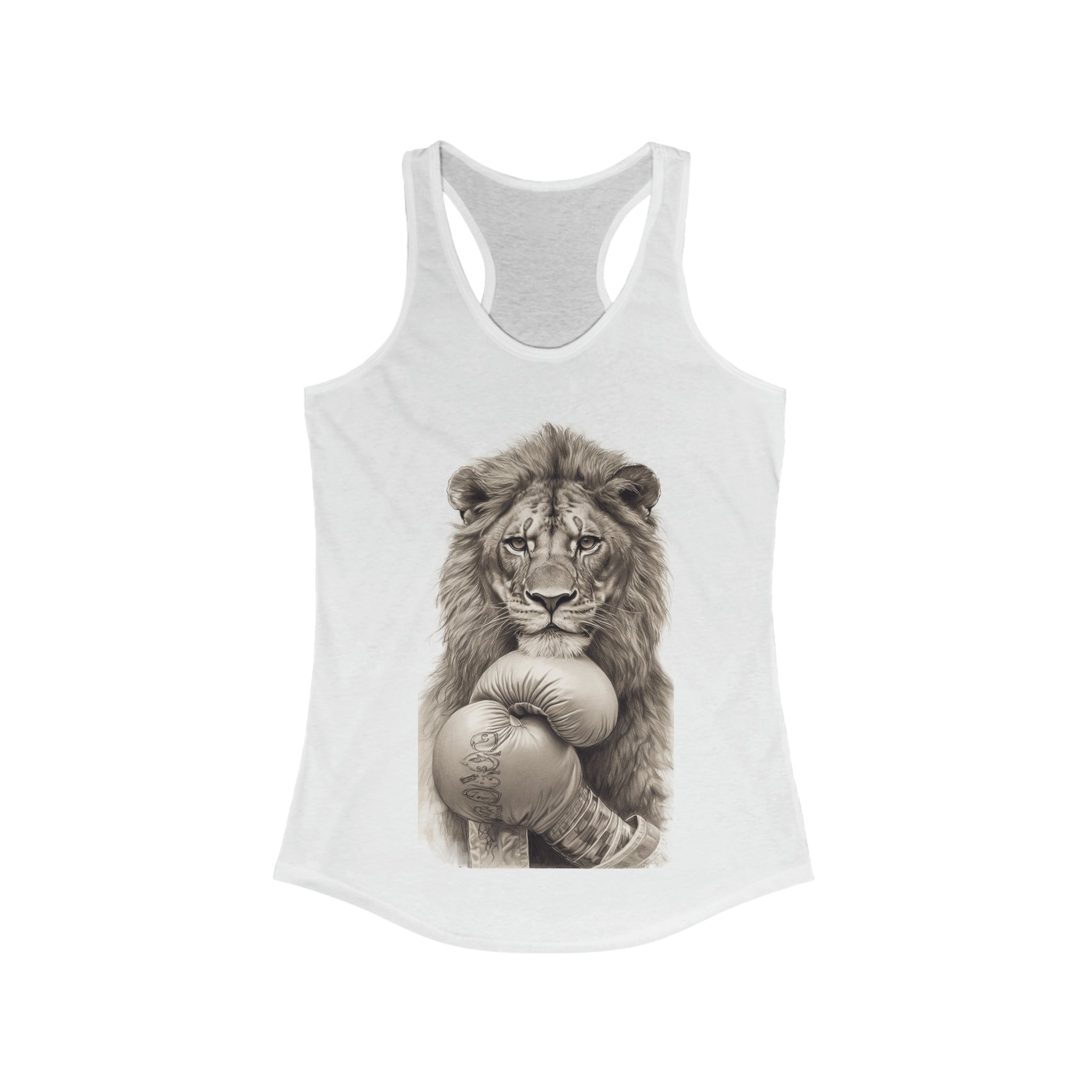 Women's Ideal Racerback Tank - Women's - Heart Of the Lion--Professional Art for Boxing and Sports Fans