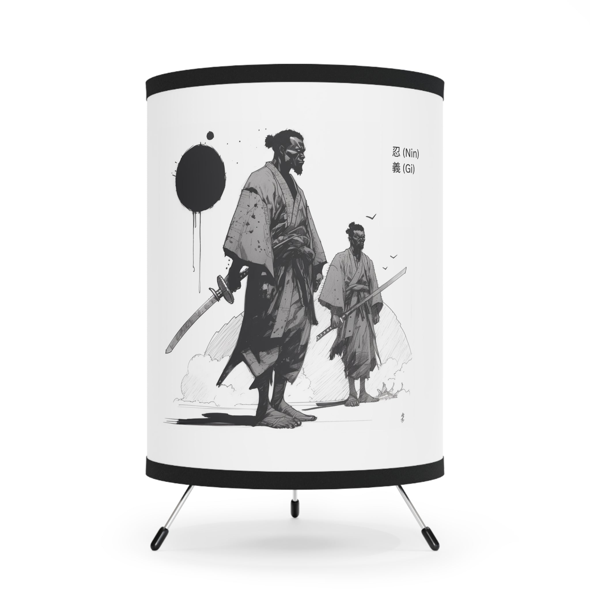 Way of the Warrior Lamp - African American Samurai Design - Unique Home Decor - US|CA Plug - Perfect Gift for Samurai Enthusiasts