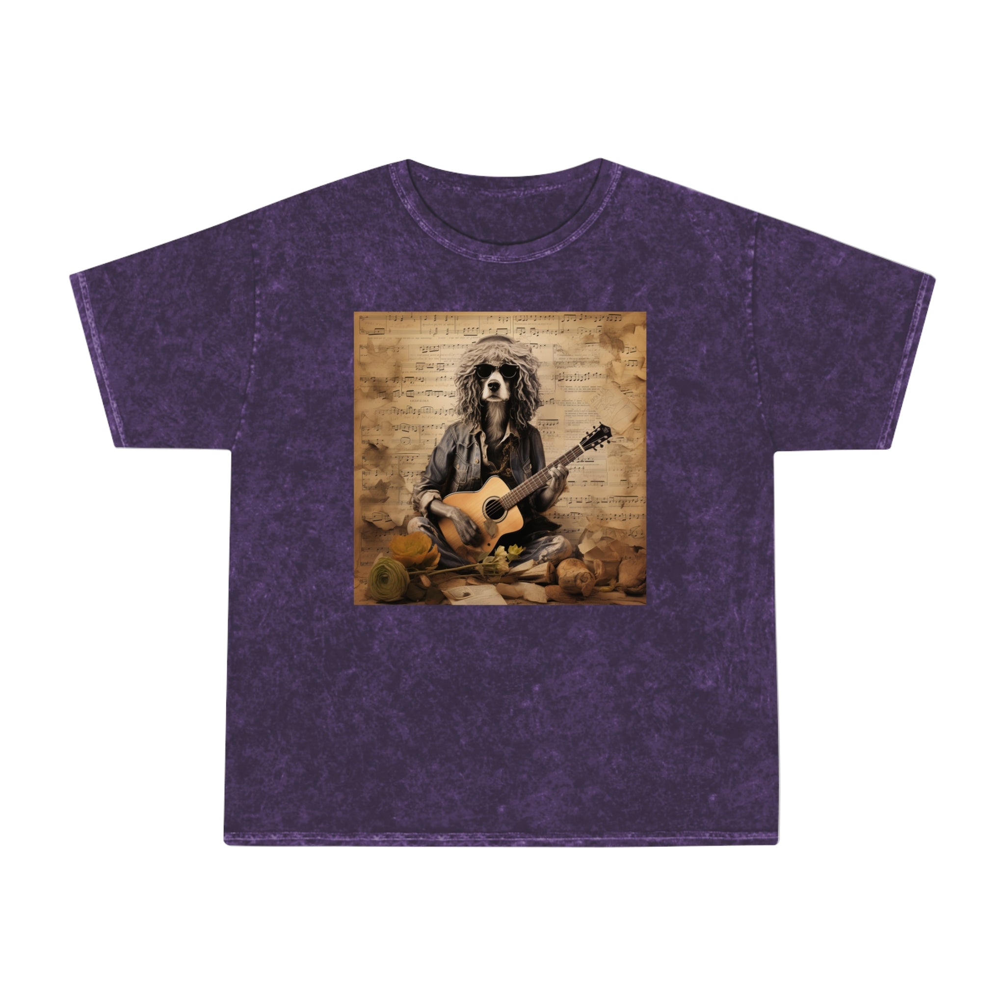 Perfect for Guitarist and Instrument Players! Gift for Music Students and Teachers! Wear to Class and Musical Events with the Frontdog Guitar Leader of Band Unisex Mineral Wash T-Shirt - Perfect for Music Enthusiasts and Fashion-Forward Individuals