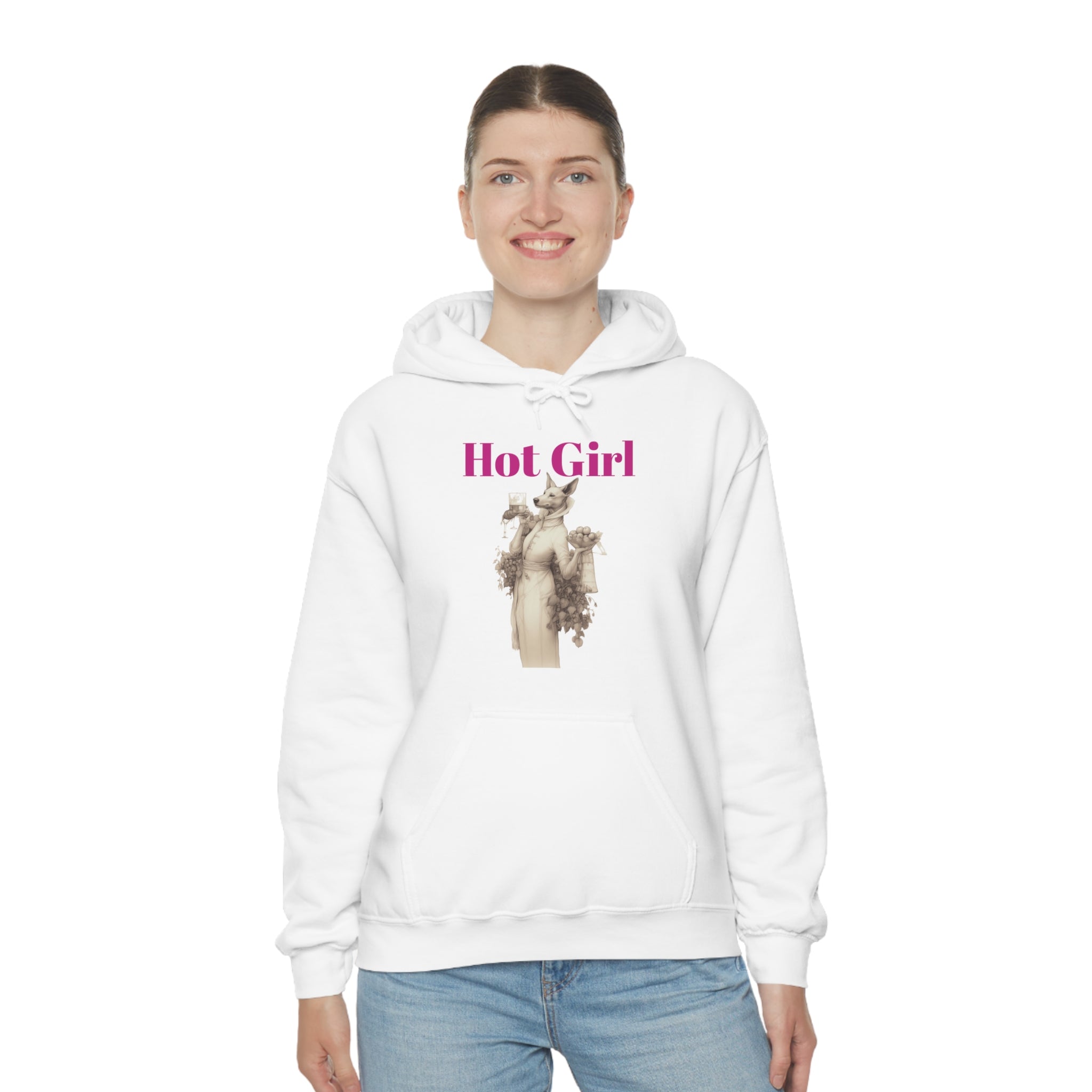 Unisex Heavy Blend Hooded Sweatshirt--"Hot Girl" Great gift for animal lovers Perfect Birthday Gift