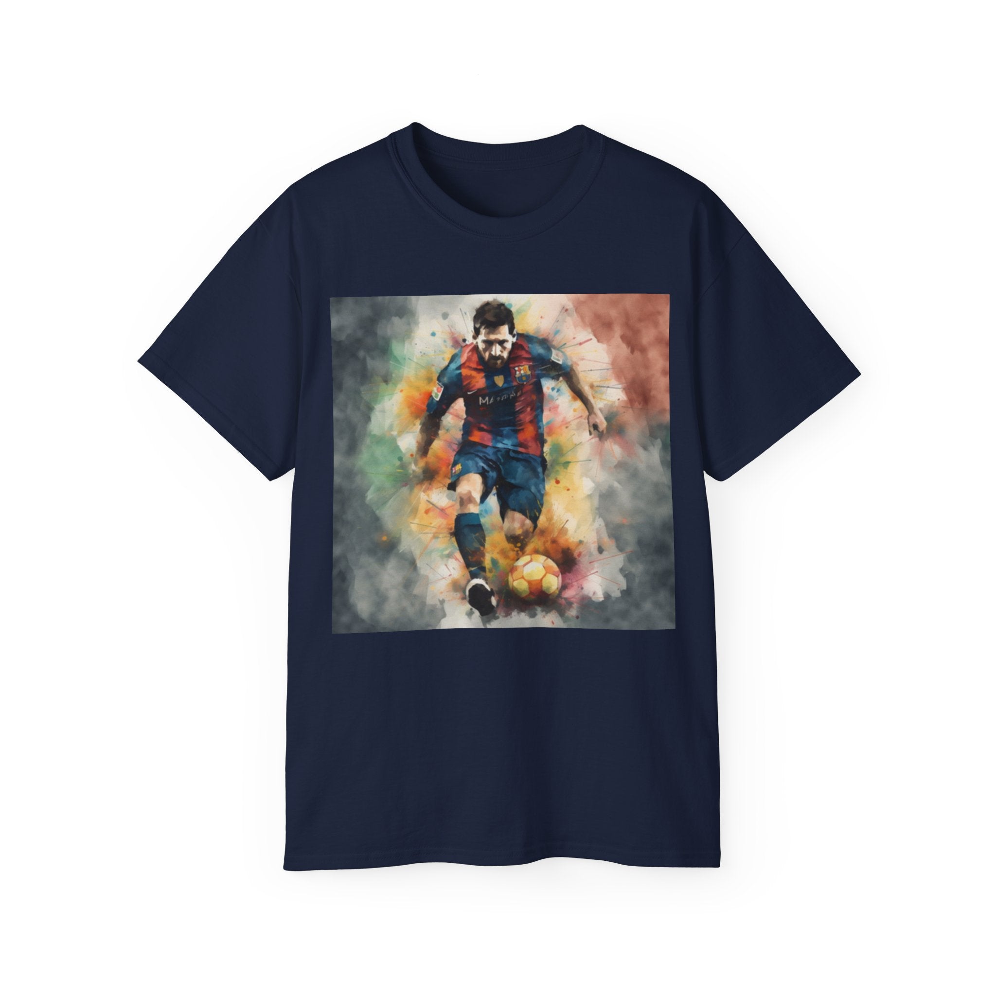 Michelangelo Art Tee - Unisex Ultra Cotton Footballer Shirt - Patron Saint of Football Watercolor Art - Renaissance Sports Fan Gift for Team