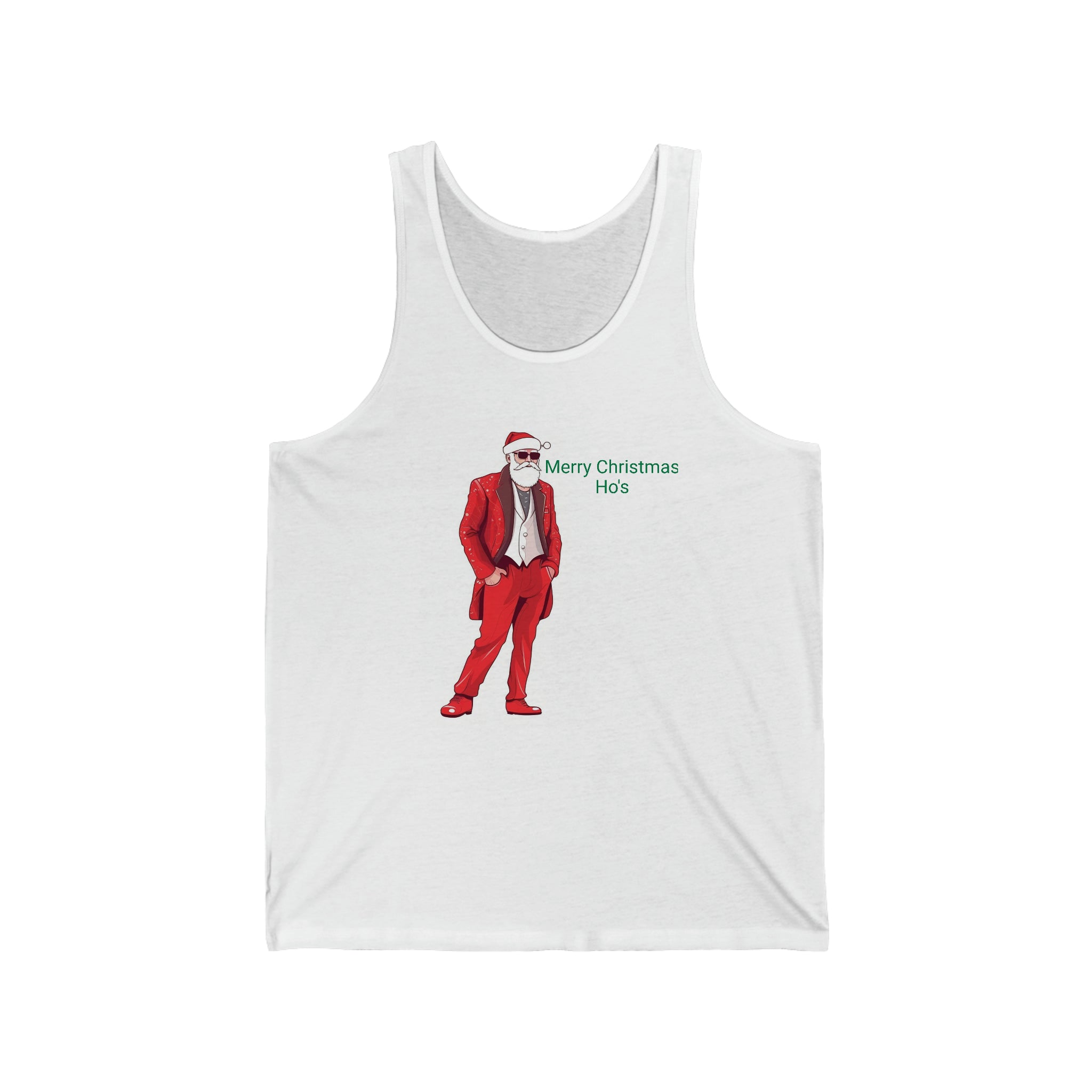 Cool Santa Funny Hip Women's Tank Top and Unisex Jersey Tank Perfect for Holiday Wear Unique Christmas Tank-Top for Girls Gift for Her