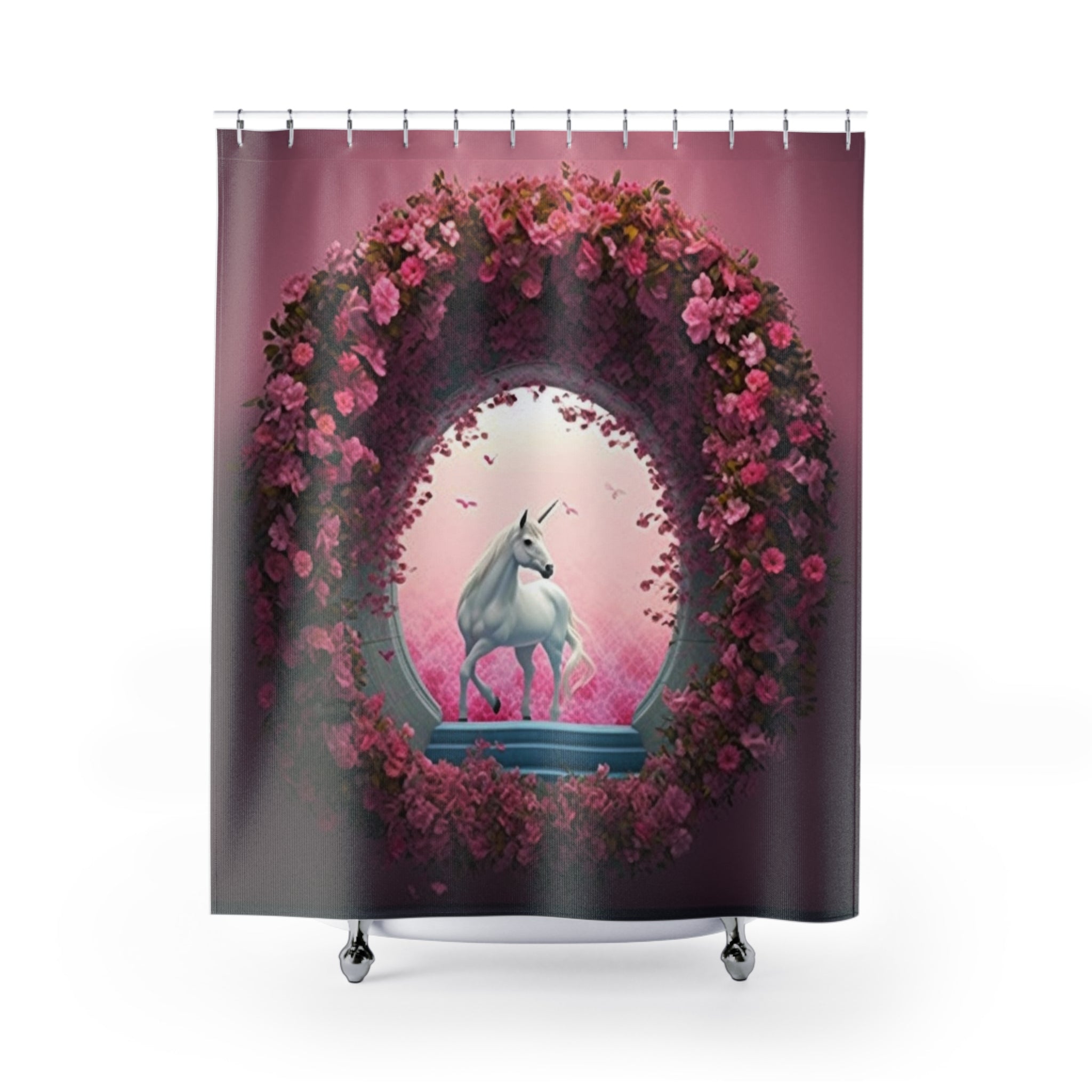 Ideal for Housewarming Gift or Any Space with a Fantasy Vibe Urban Illusion Portal Tapestry & Shower Curtain - Ideal Decor for Girls Room or a Unique Housewarming Gift 🌟🏢🛁