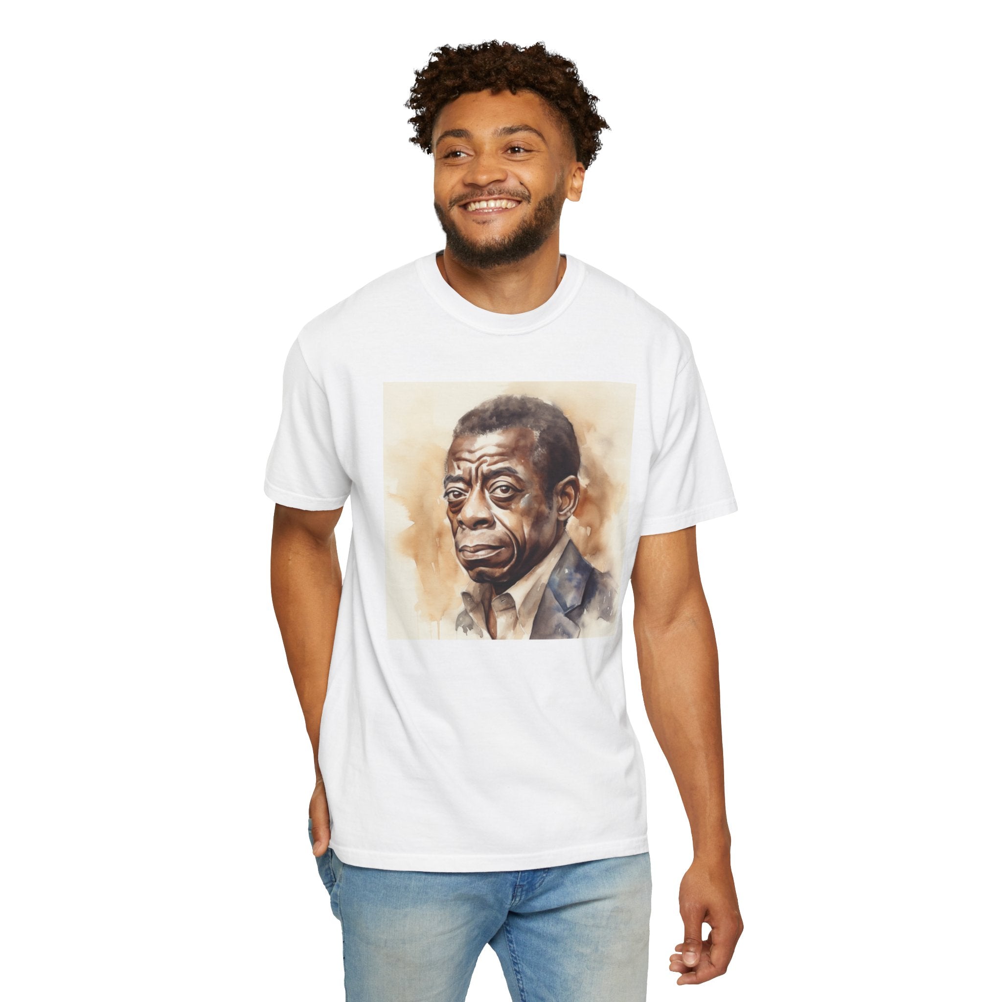 Iconic African American Pioneer Portrait Unisex Garment-Dyed T-shirt - Tribute to a Renowned Writer and Civil Rights Activist