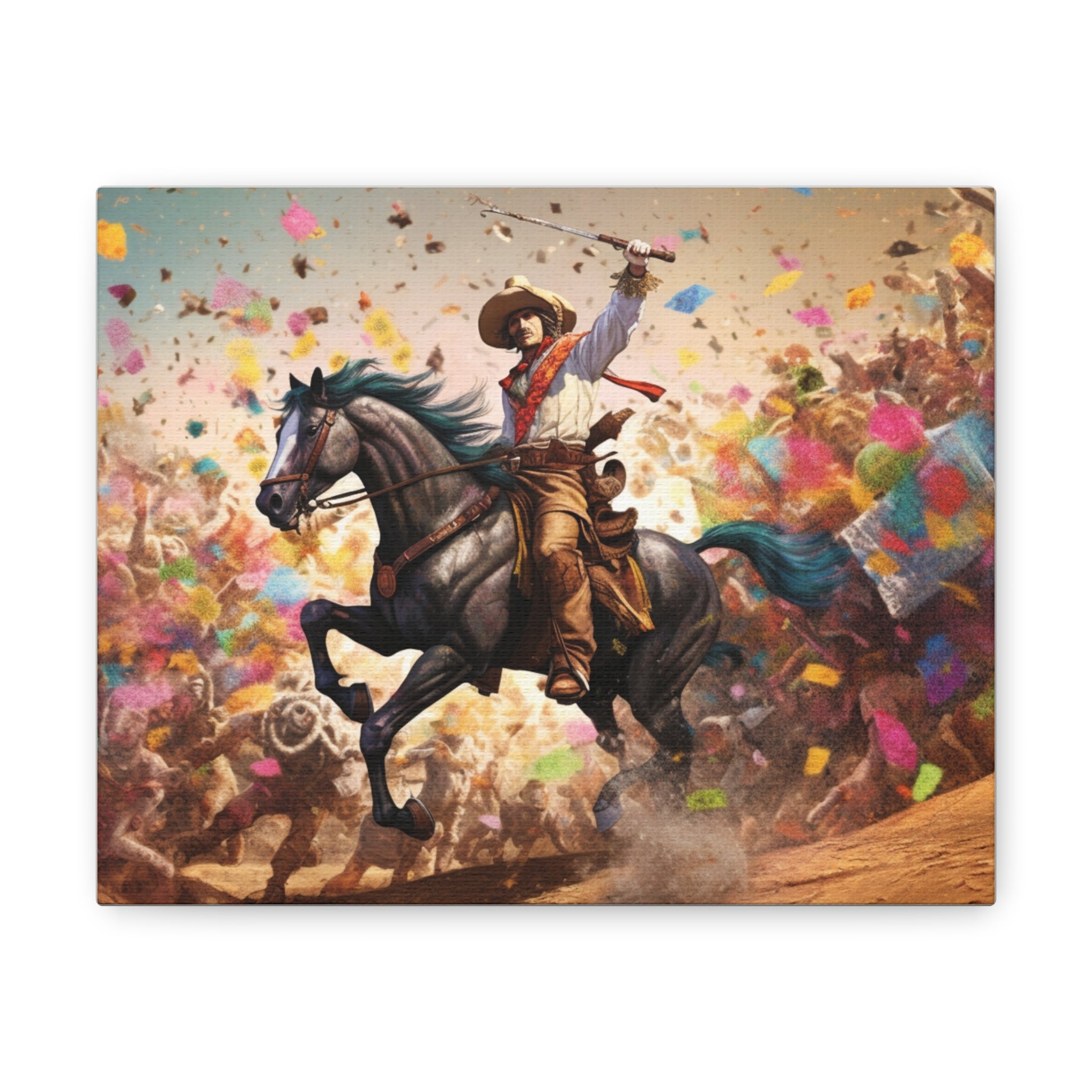 Yee-Ha" Canvas Gallery Wraps - Western-Inspired Wall Art for Cowboy Enthusiasts- Wild West Wall Art