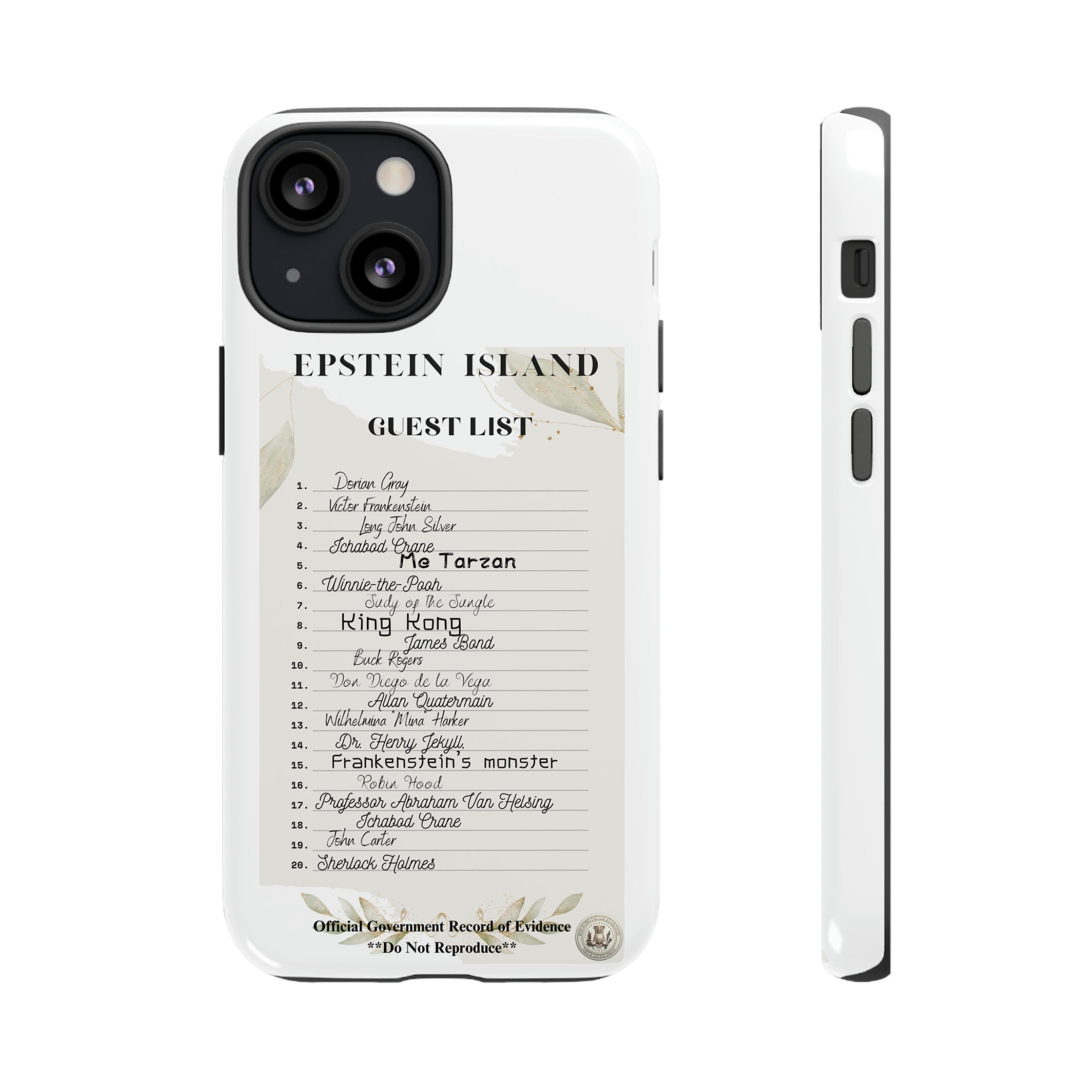 "Mystery Island Survivor" Phone Tough Case Gift for Conspiracy Theorists and Truth Seekers Gift that Will Start a Conversation and Break the Ice for Introverts