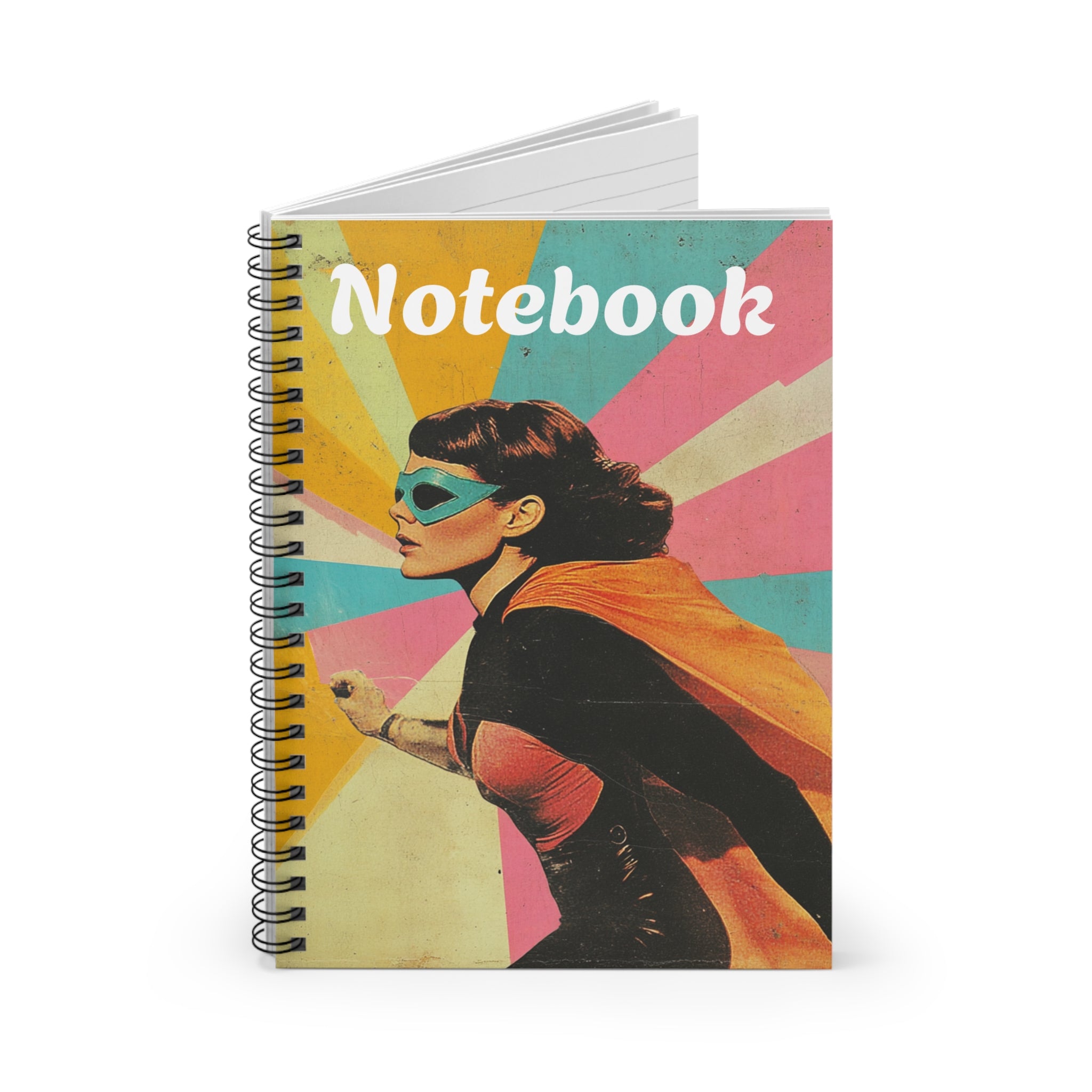 Golden Age Heroics: Superheroin Spiral Notebook - Ruled Line - Empower Your Creativity