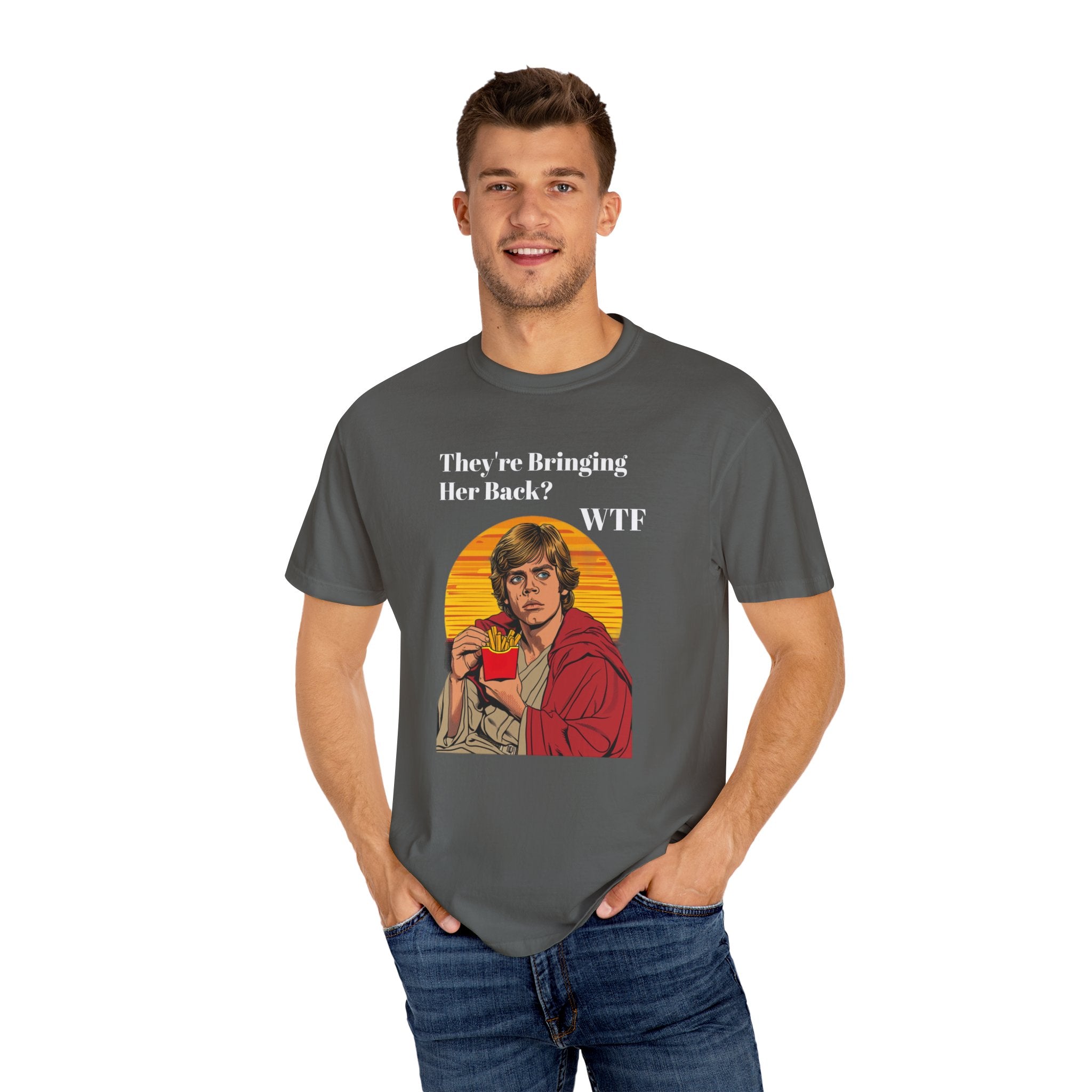 Stand Out With Unique Trilogy Saga Burn! Iconic Galaxy Hero Unisex Garment-Dyed T-shirt - Perfect Comic-Con Wear