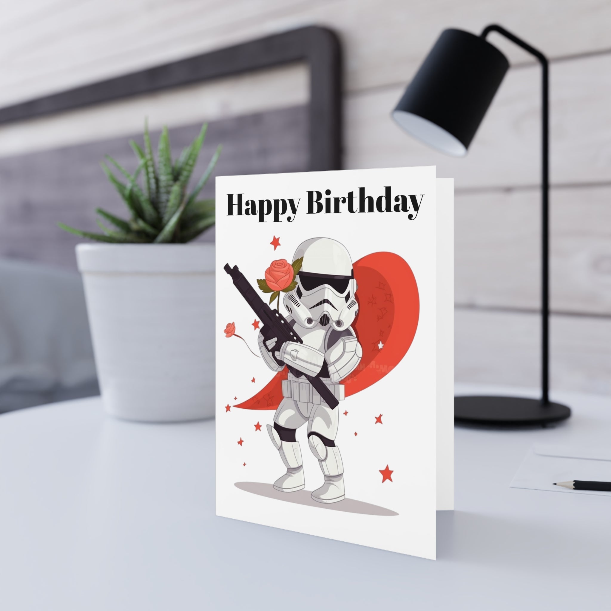 Star Wars Inspired Galaxy Trooper Sci-Fi Birthday Card