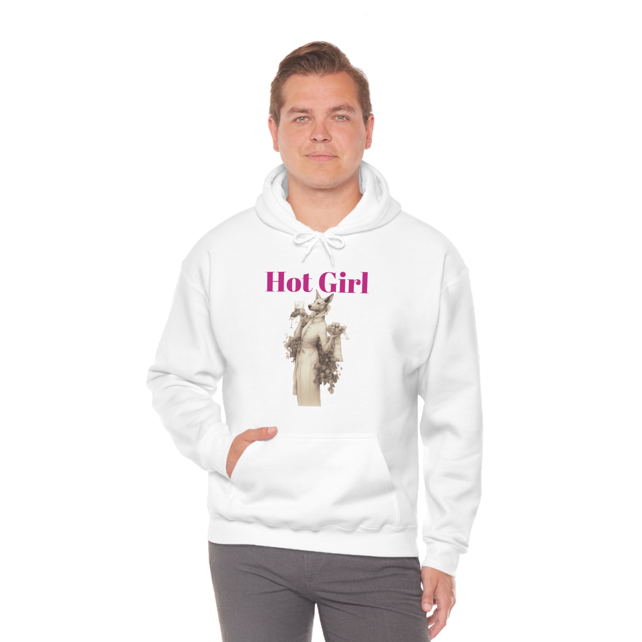 Unisex Heavy Blend Hooded Sweatshirt--"Hot Girl" Great gift for animal lovers Perfect Birthday Gift