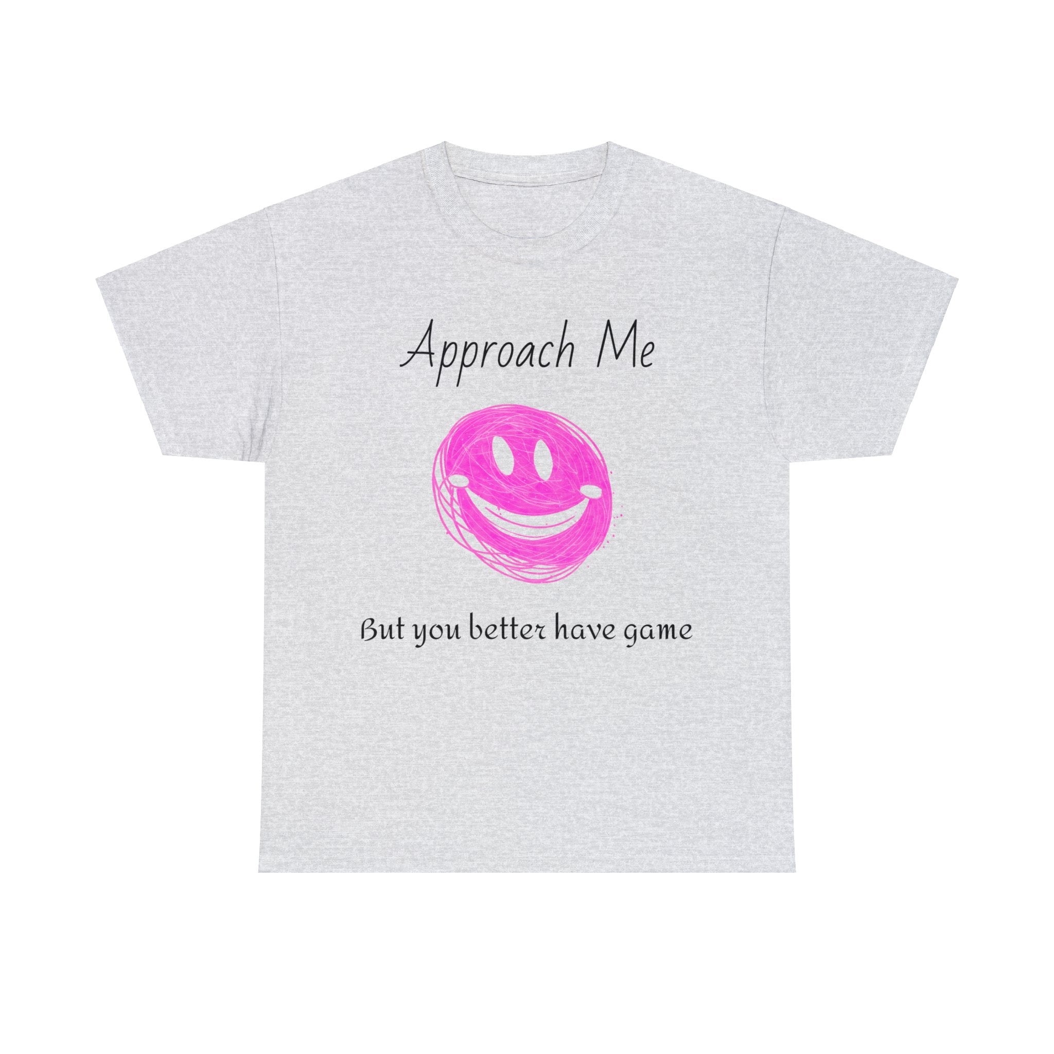 Dare to Date: The Ultimate 'Approach Me If You Dare' Challenge - A Women's Unisex Heavy Cotton Tee Perfect for Social Events, Recreational Activities, and Making Bold Statements