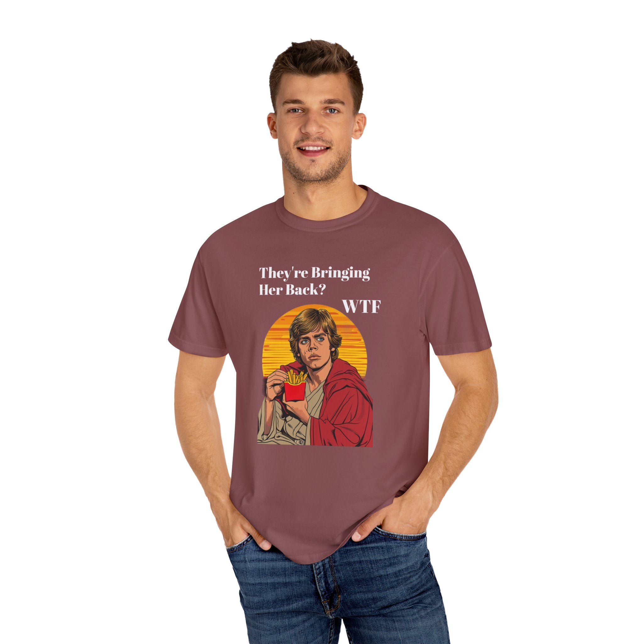 Stand Out With Unique Trilogy Saga Burn! Iconic Galaxy Hero Unisex Garment-Dyed T-shirt - Perfect Comic-Con Wear