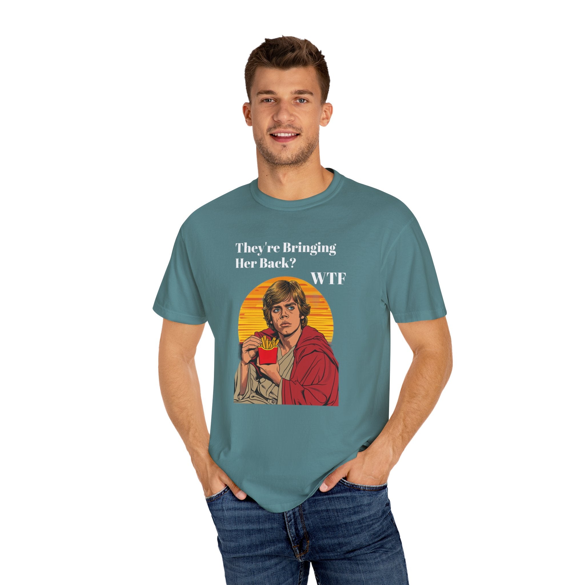 Stand Out With Unique Trilogy Saga Burn! Iconic Galaxy Hero Unisex Garment-Dyed T-shirt - Perfect Comic-Con Wear