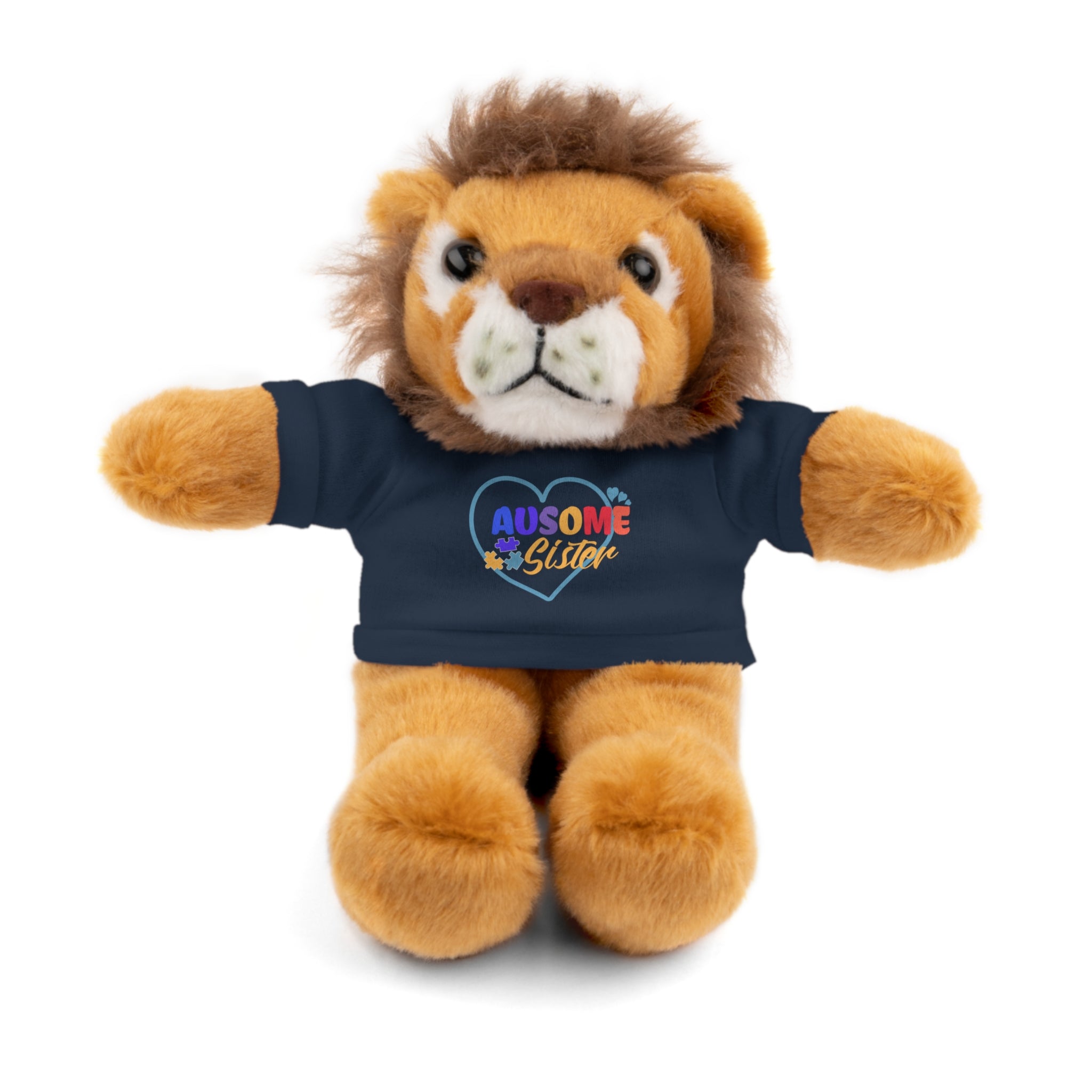 Celebrate Your 'Ausome Sister' with Autism Awareness Stuffed Bear - Customized Tee Included