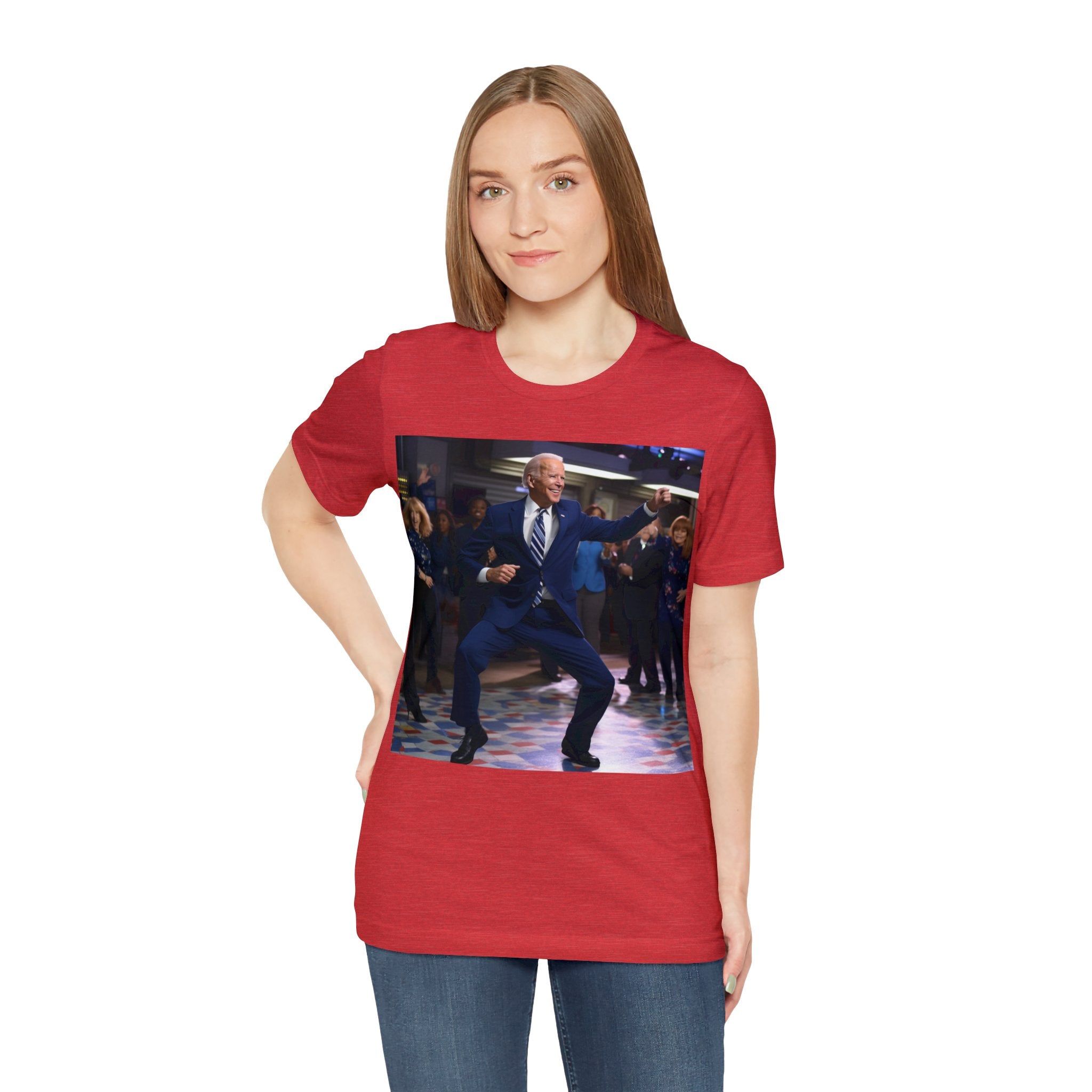 Funny Presidential Gag Gift! Get Groovy on Election Night with Our Funny Disco Dance Party Unisex Tee - Make Your Vote Count in Style! Unisex Jersey Short Sleeve Tee