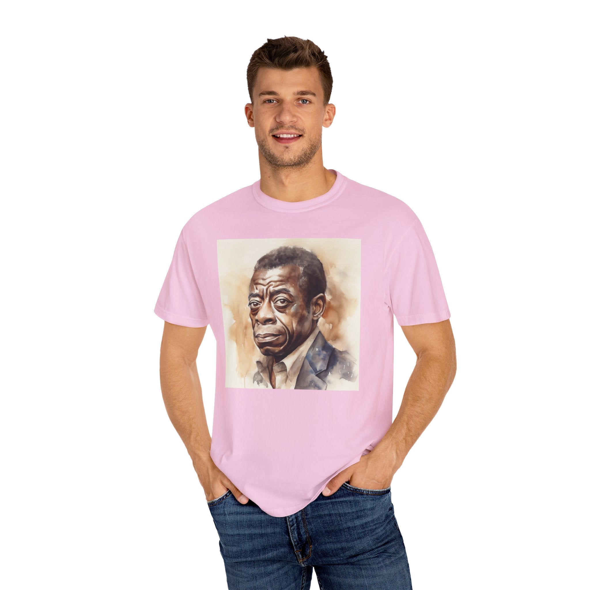 Iconic African American Pioneer Portrait Unisex Garment-Dyed T-shirt - Tribute to a Renowned Writer and Civil Rights Activist