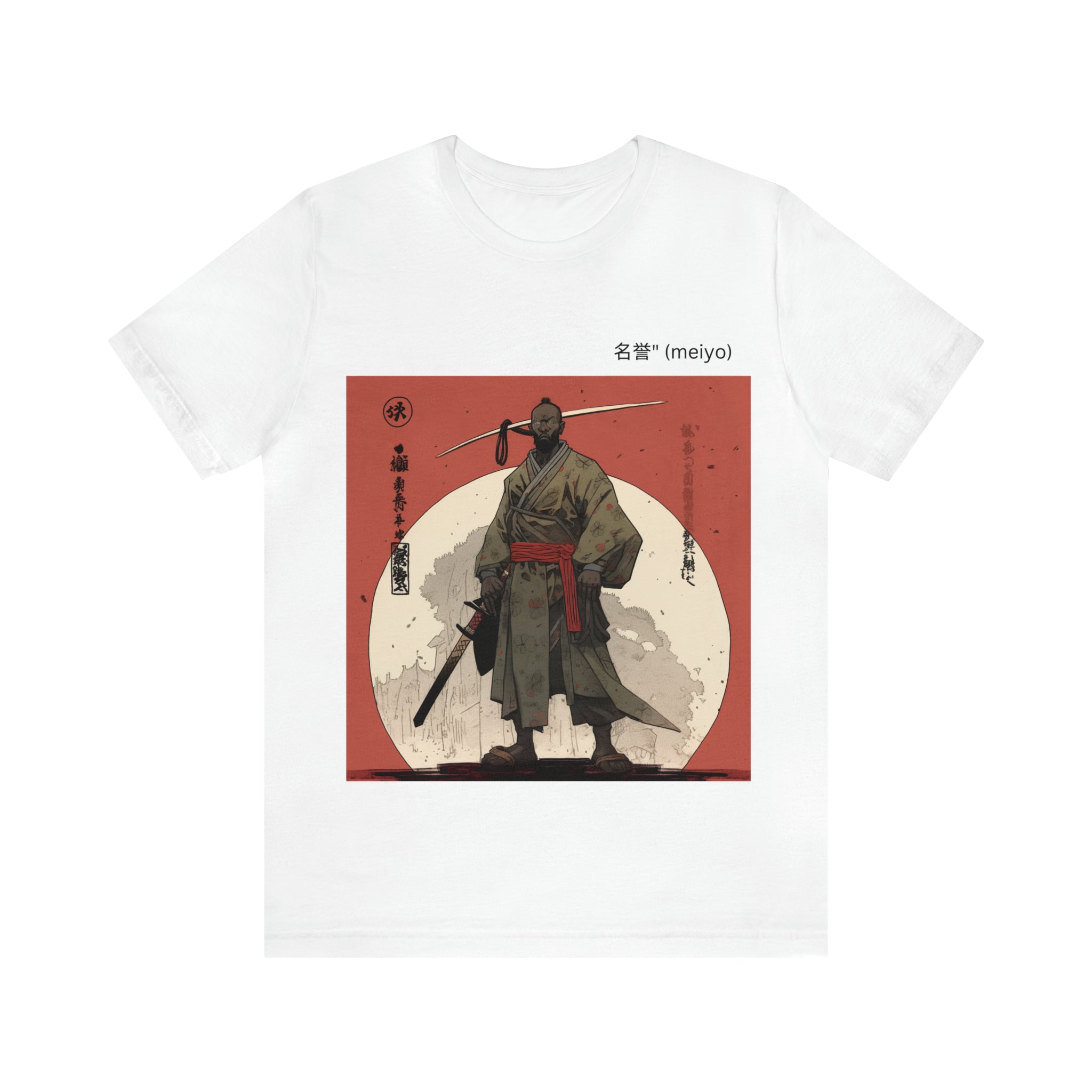 Unisex Jersey Short Sleeve Tee-- Honor and Prestige Samurai Ronin Anime, Japanese Art Comfortable Gift for Men/Boys