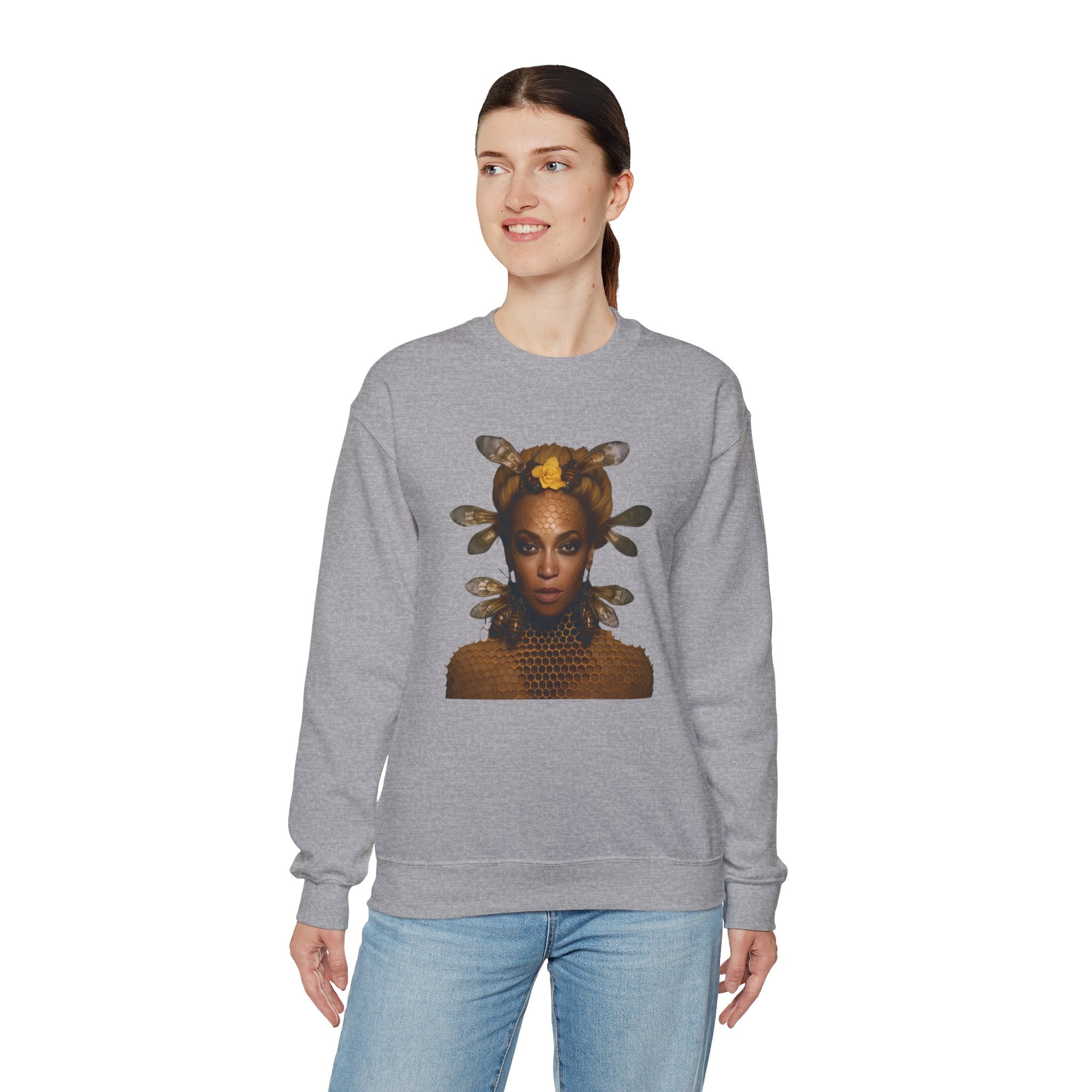 Queen Bee Unisex Heavy Blend™ Crewneck Sweatshirt - Embrace Your Inner Royalty with Iconic Pop Style