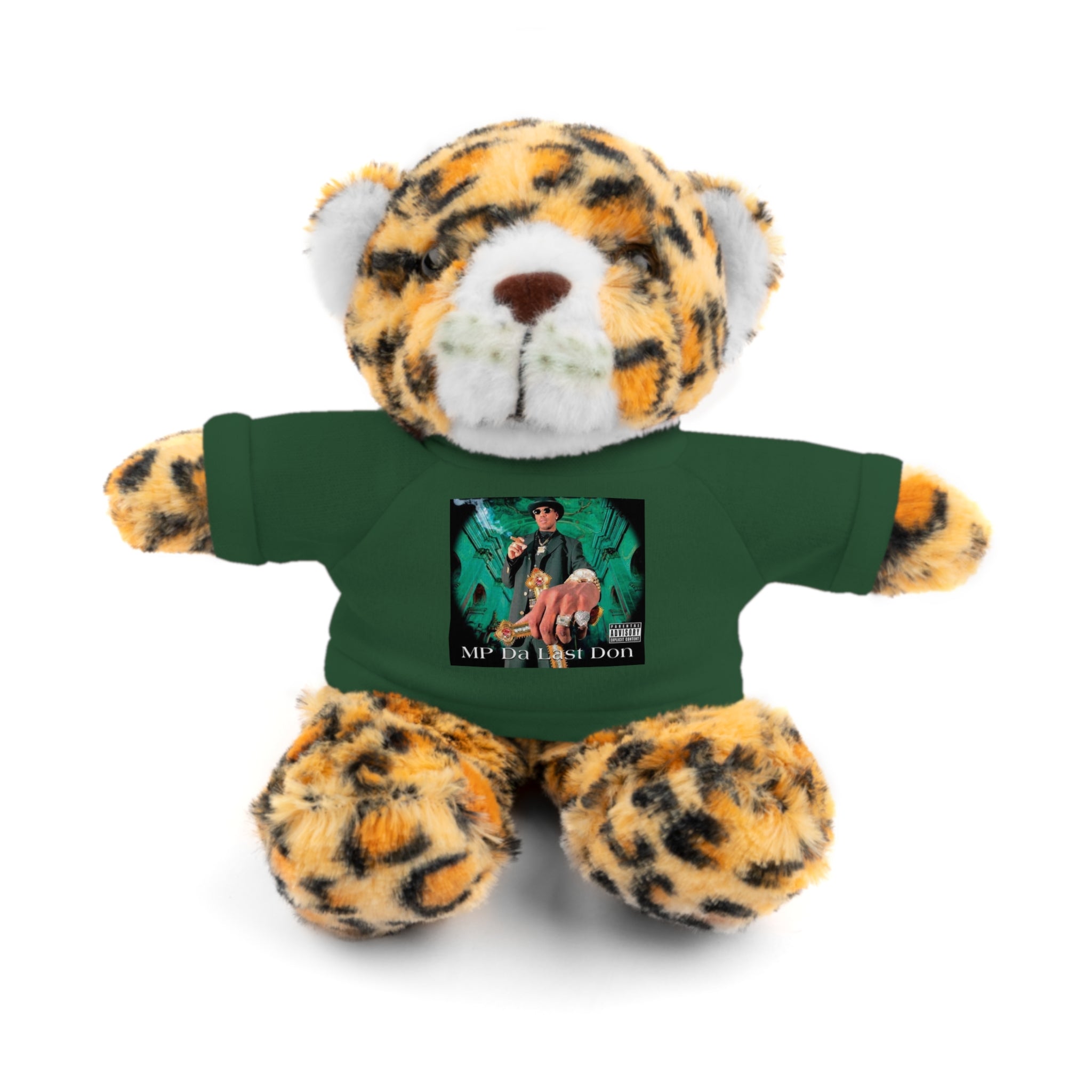 Nostalgic Vibes: Stuffed Animals with 90's Louisiana Rap Icon Tee - Retro Plush Toy for Hip Hop Fans