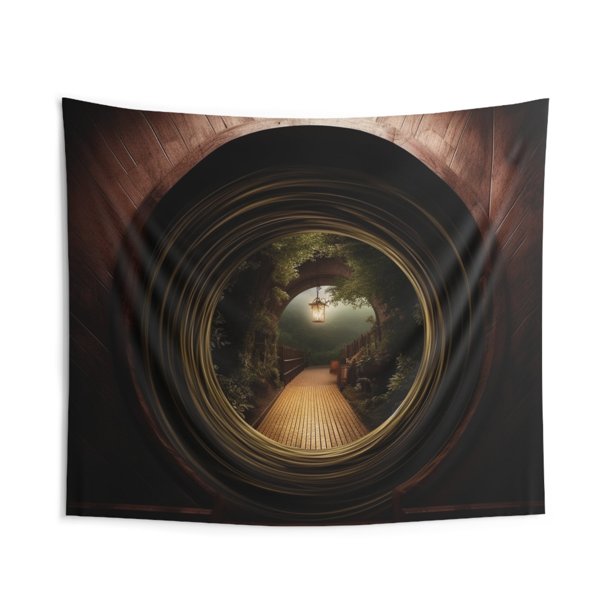 🌀 DreamScape Portal Illusion Tapestry: Hyper-Realistic Interior Gateway Design - Enchanting 11oz Wall Hanging for Surreal Home Decor & Art Lovers 🌌🖼️"