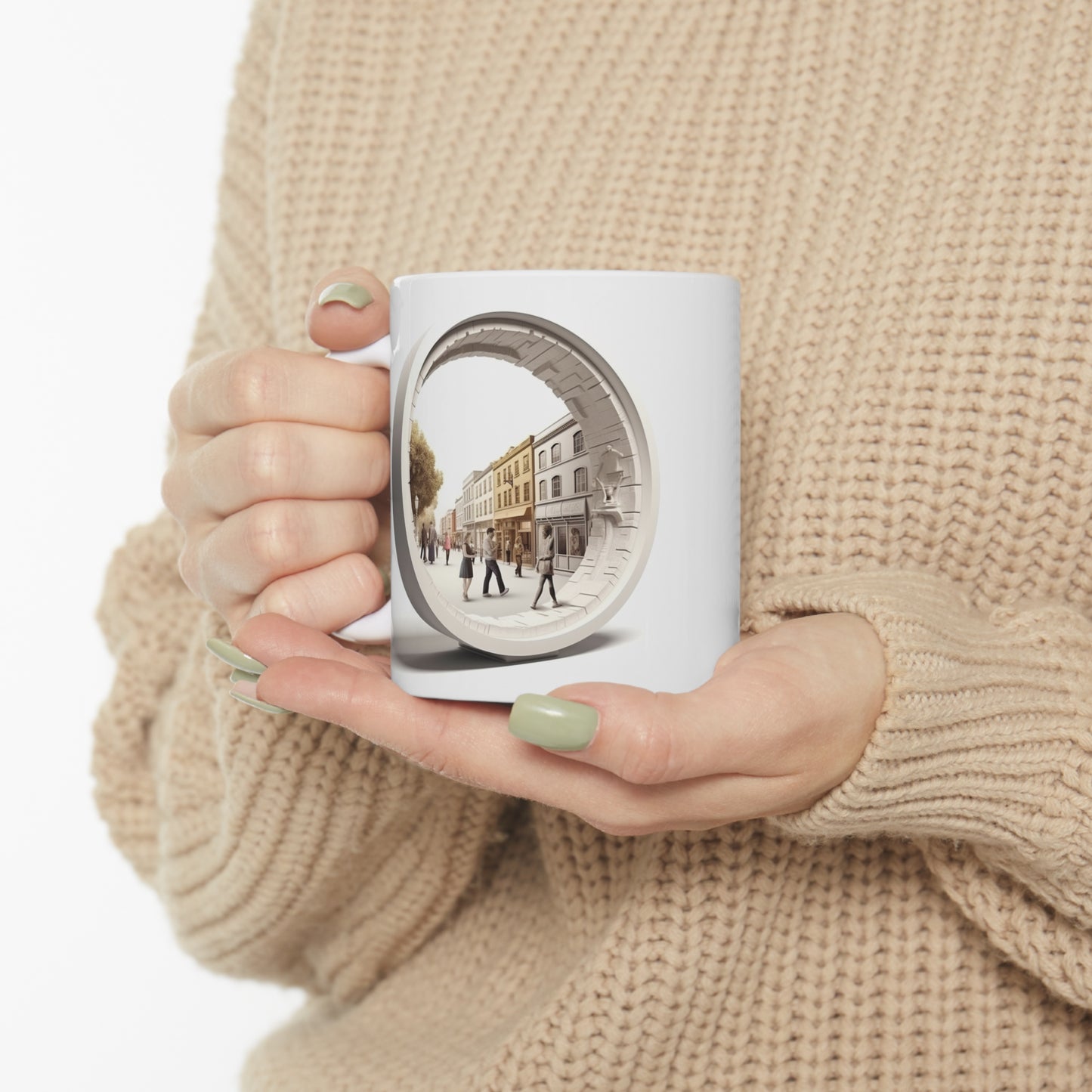 🌀 Mesmerizing Mind-Bender: 11oz Optical Illusion Ceramic Coffee Mug - A Unique Twist to Your Morning Routine ☕️👁