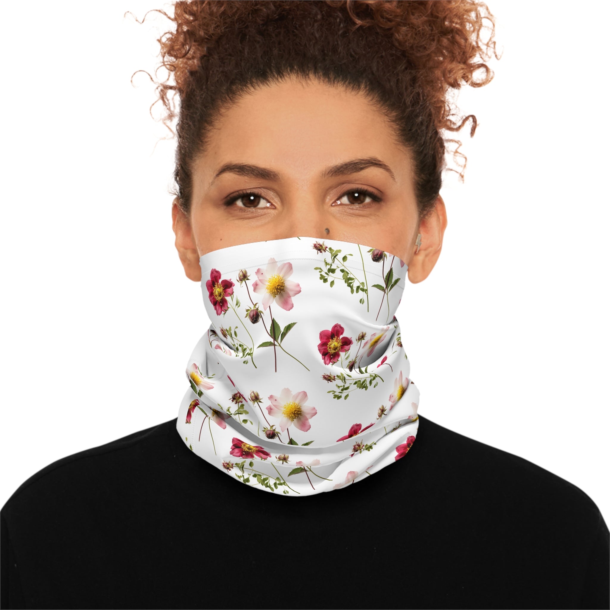 Floral Pattern Lightweight Neck Gaiter Breathable Face Mask Breathable Face Covering Neck Gaiter Breathable Face Scarf Gift