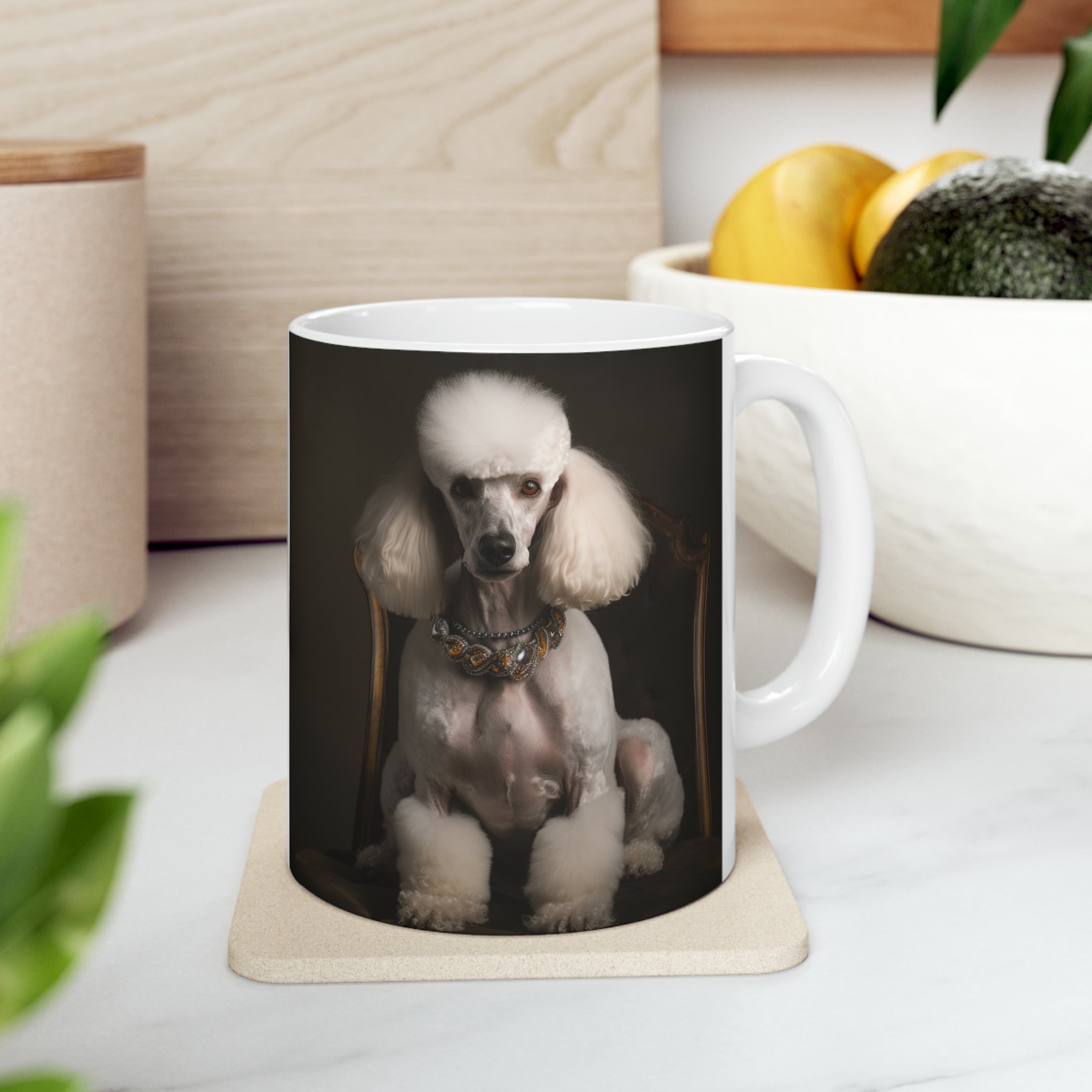 Poodle Princess Dog Lover Photo Ceramic Mug 11oz - Personalized Pet Mug for Dog Lovers | Cherish Your Canine Companion with Every Sip