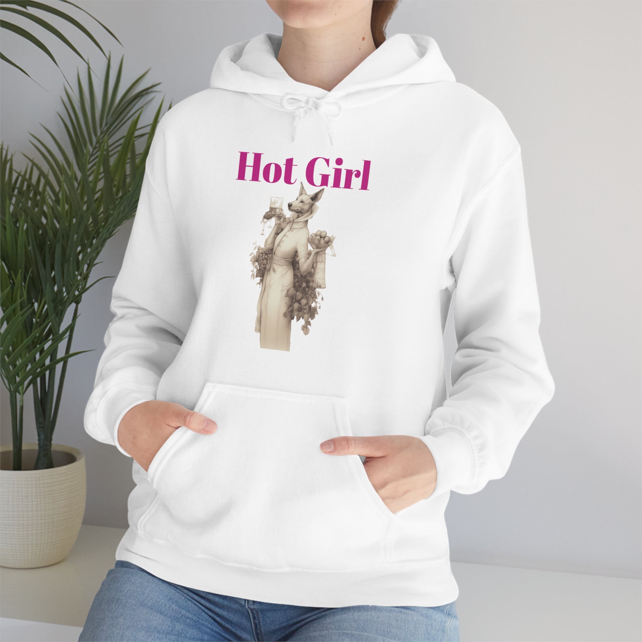 Unisex Heavy Blend Hooded Sweatshirt--"Hot Girl" Great gift for animal lovers Perfect Birthday Gift