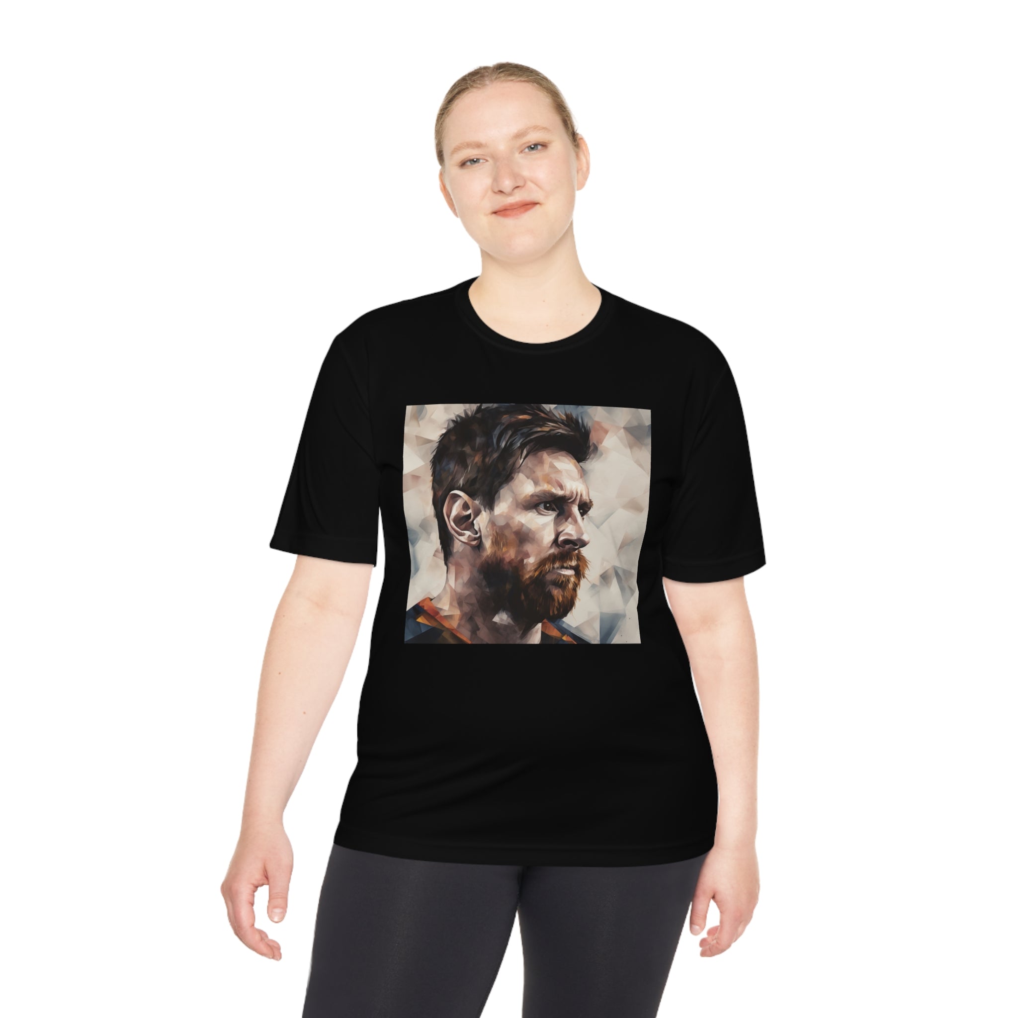 Watercolor Masterpiece: Unisex Moisture Wicking Tee - Dynamic Soccer Artistry Meets Performance Wear Gift for Footballer Fans Won't find anywhere else