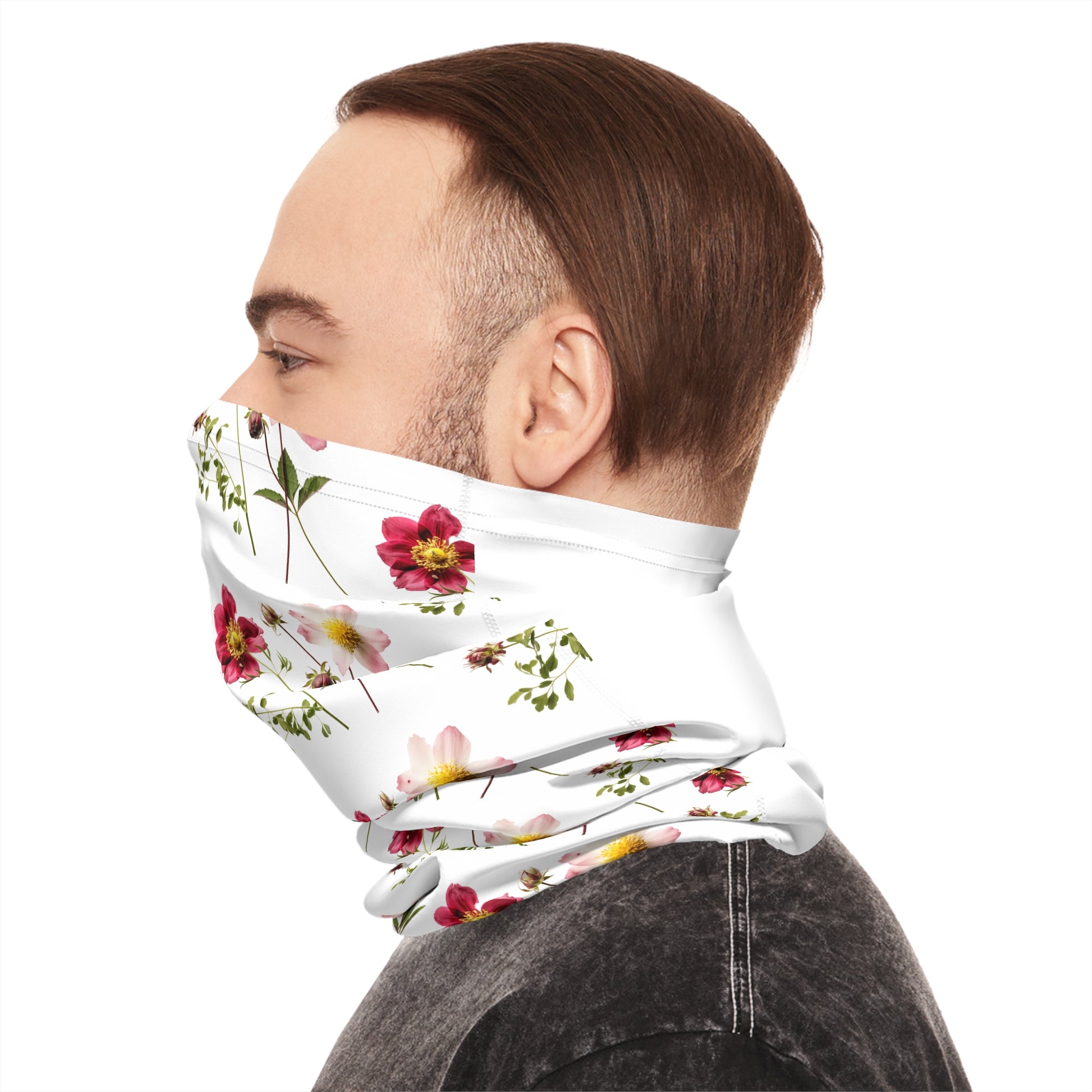 Floral Pattern Lightweight Neck Gaiter Breathable Face Mask Breathable Face Covering Neck Gaiter Breathable Face Scarf Gift