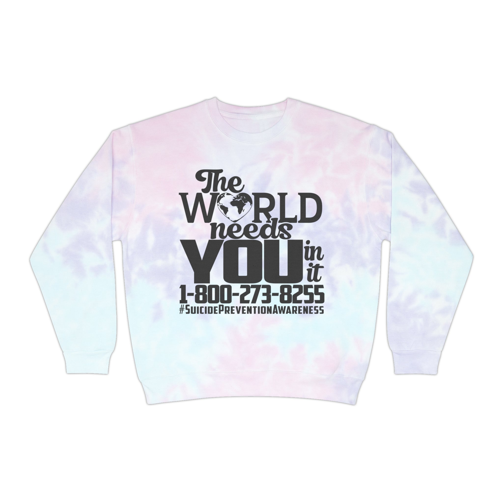 A Powerful Message of Hope and Support: Introducing the "The World Needs You In It, You Matter" Suicide Prevention Awareness Unisex Tie-Dye Sweatshirt. This garment isn't just a fashion piece; it's a profound statement of support and awareness for mental health and suicide prevention, designed to uplift, empower, and remind everyone that their presence matters.
