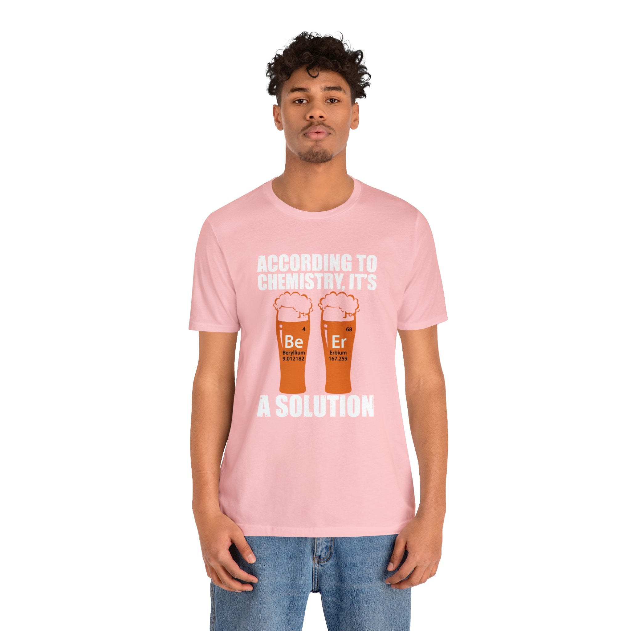 Funny T-Shirt Beer Periodic Table Short Sleeve Tee | Science-Themed T-Shirt for Beer Enthusiasts Gift for Science Students and Science Geeks