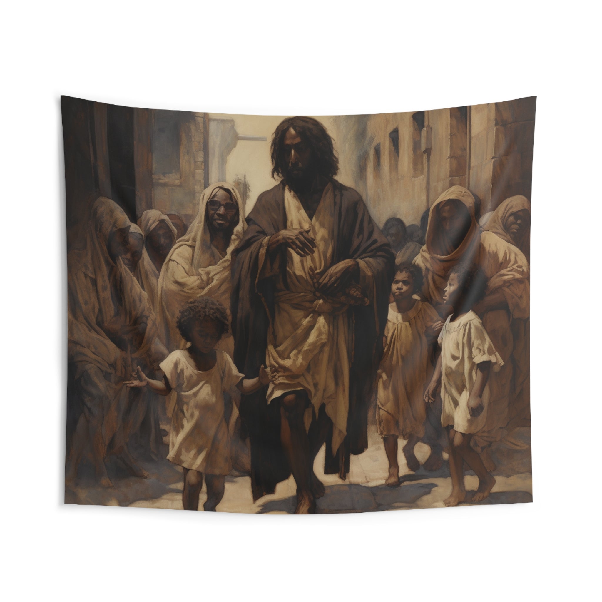 An elegant and inspirational wall tapestry featuring the phrase "God Is Love - 1 John 4:8" in beautiful, flowing script set against a serene background. The tapestry is designed to complement any room, adding a touch of spiritual serenity and divine elegance. Its high-quality fabric ensures durability and color vibrancy, making it a perfect addition to any space seeking inspiration and peace.