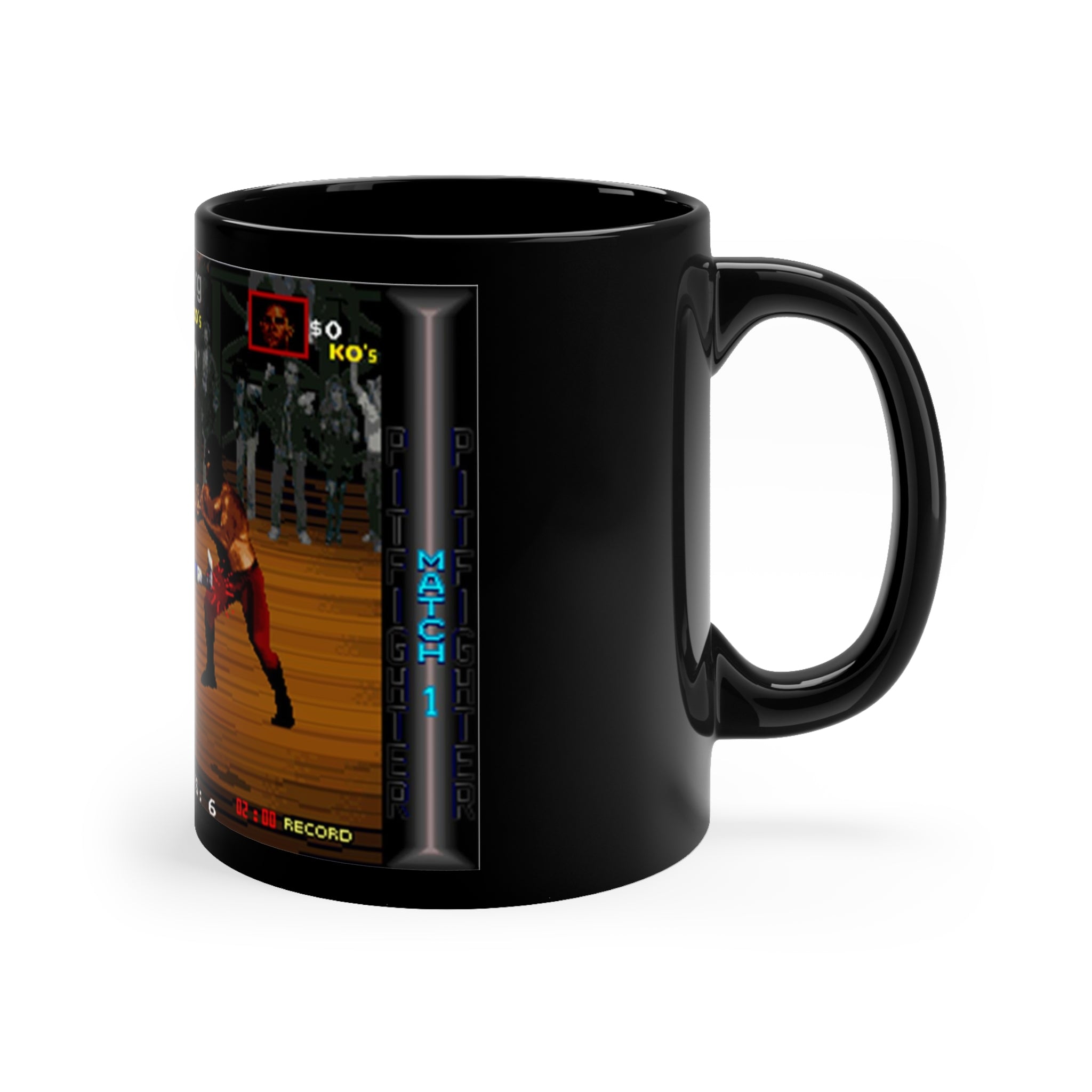 🕹️ Retro Arcade Boss Fight 11oz Black Mug - Vintage Gaming Coffee Mug for Arcade Heroes Gift for Retro Video Game Fans