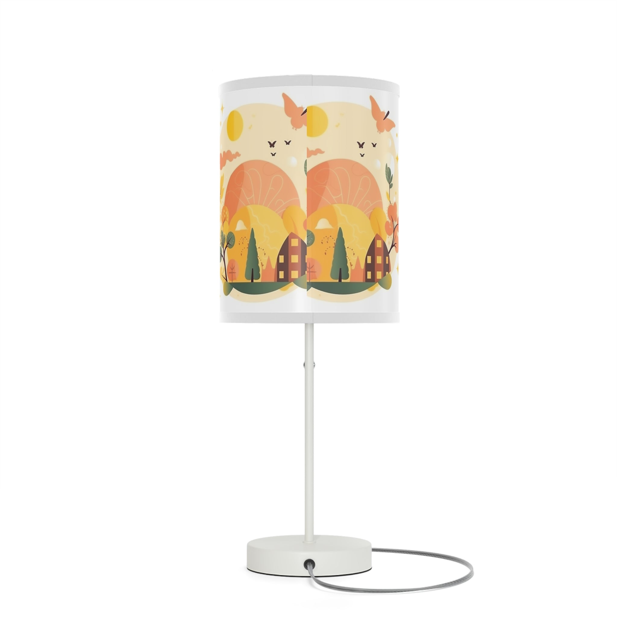 Lamp on a Stand, US|CA plug--Beautiful Dawn/Noon Abstract Illustration Professional Optical Illusion Interpretation